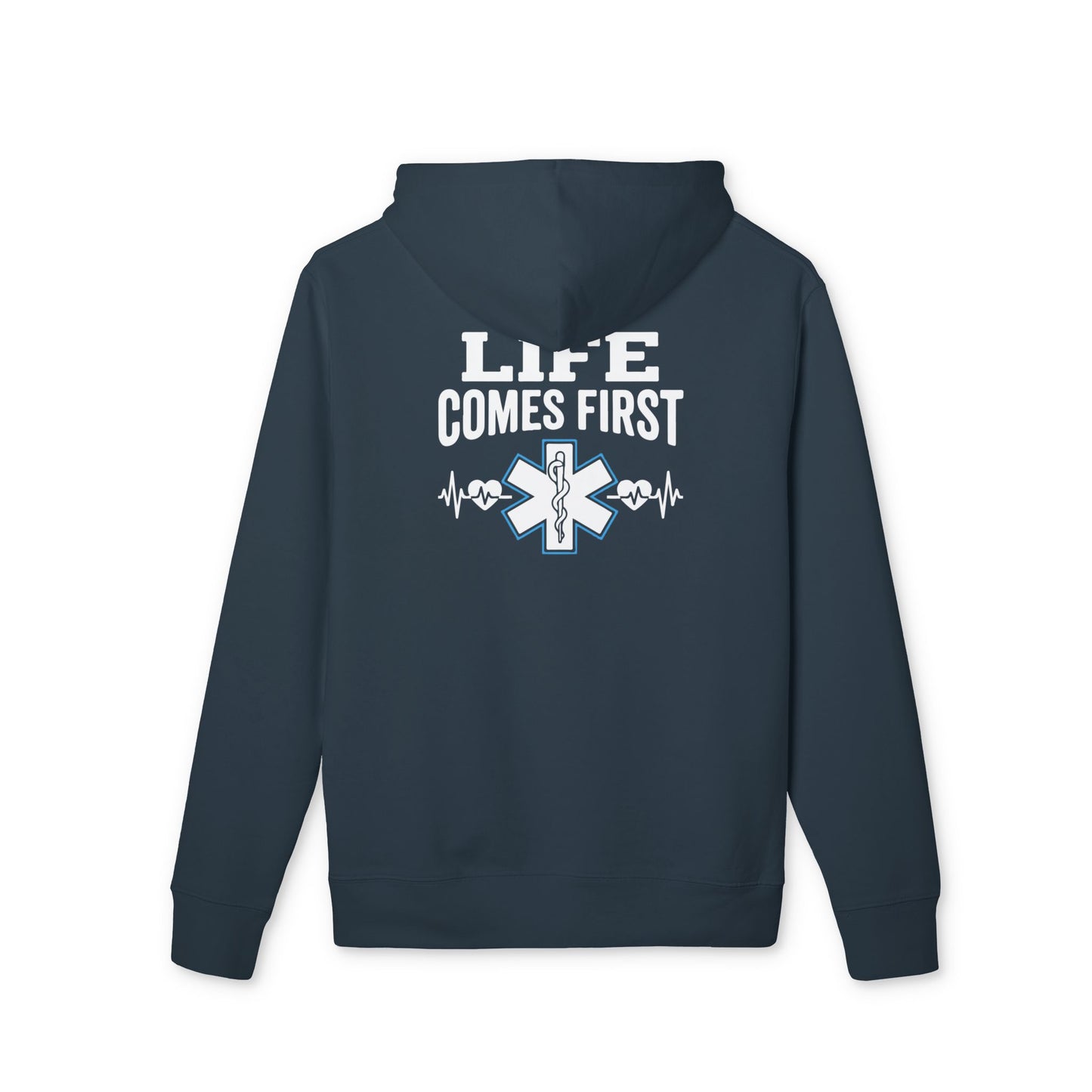 EMT Life Comes First Hoodie — Paramedic EMS Tribute Pullover