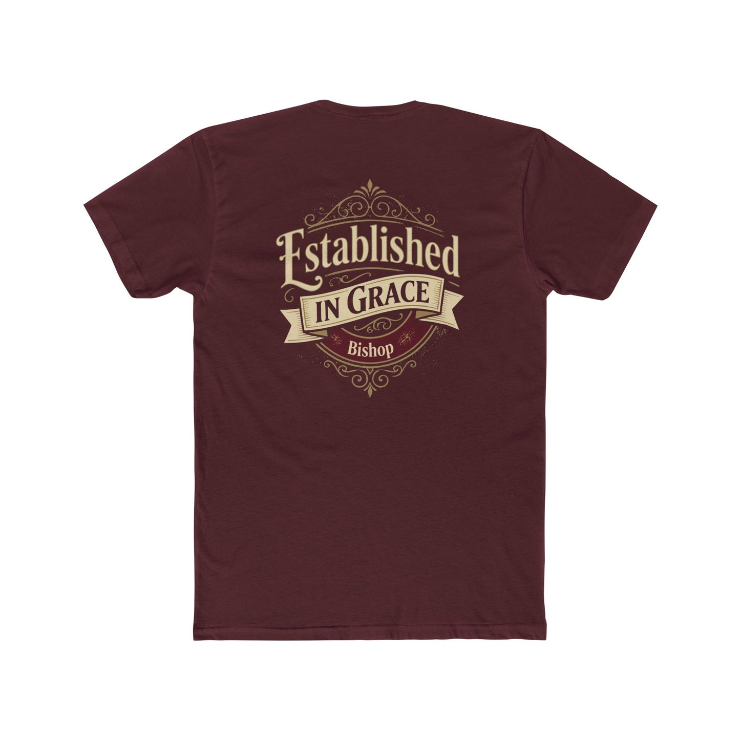 Established in Grace Bishop T‑Shirt — Vintage Christian Faith Tee