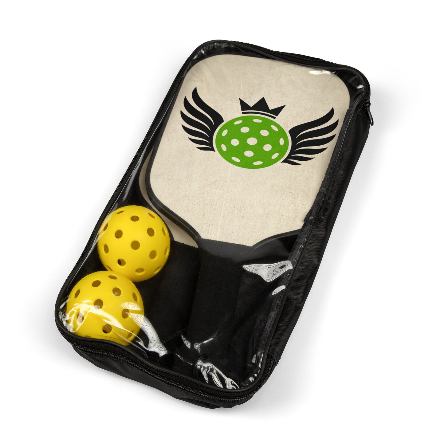 Pickleball Paddle Set — Winged Ball Design Kit (2 Paddles + 2 Balls)