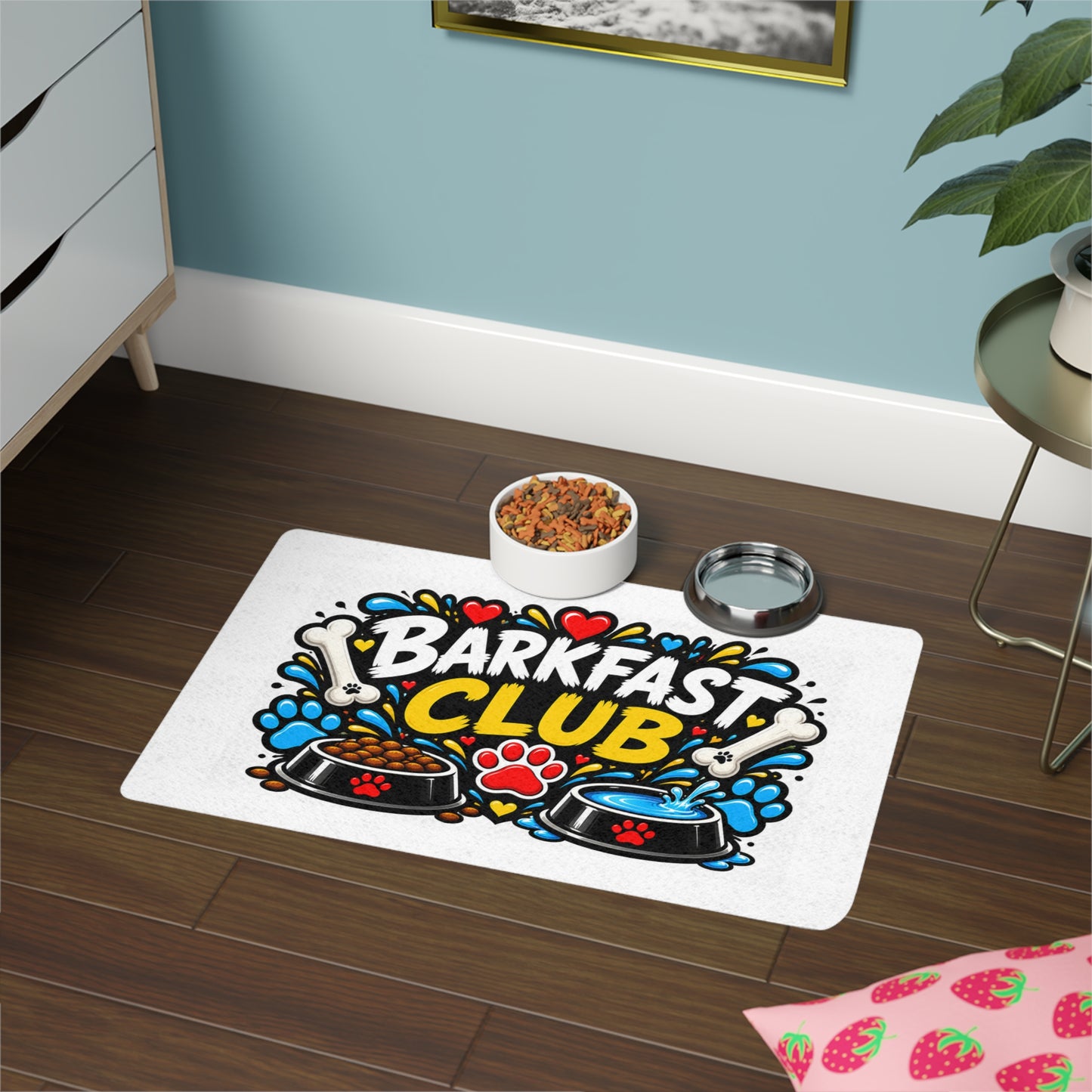 Barkfast Club Pet Food Mat — Non-Slip Dog Feeding Mat (12x18)