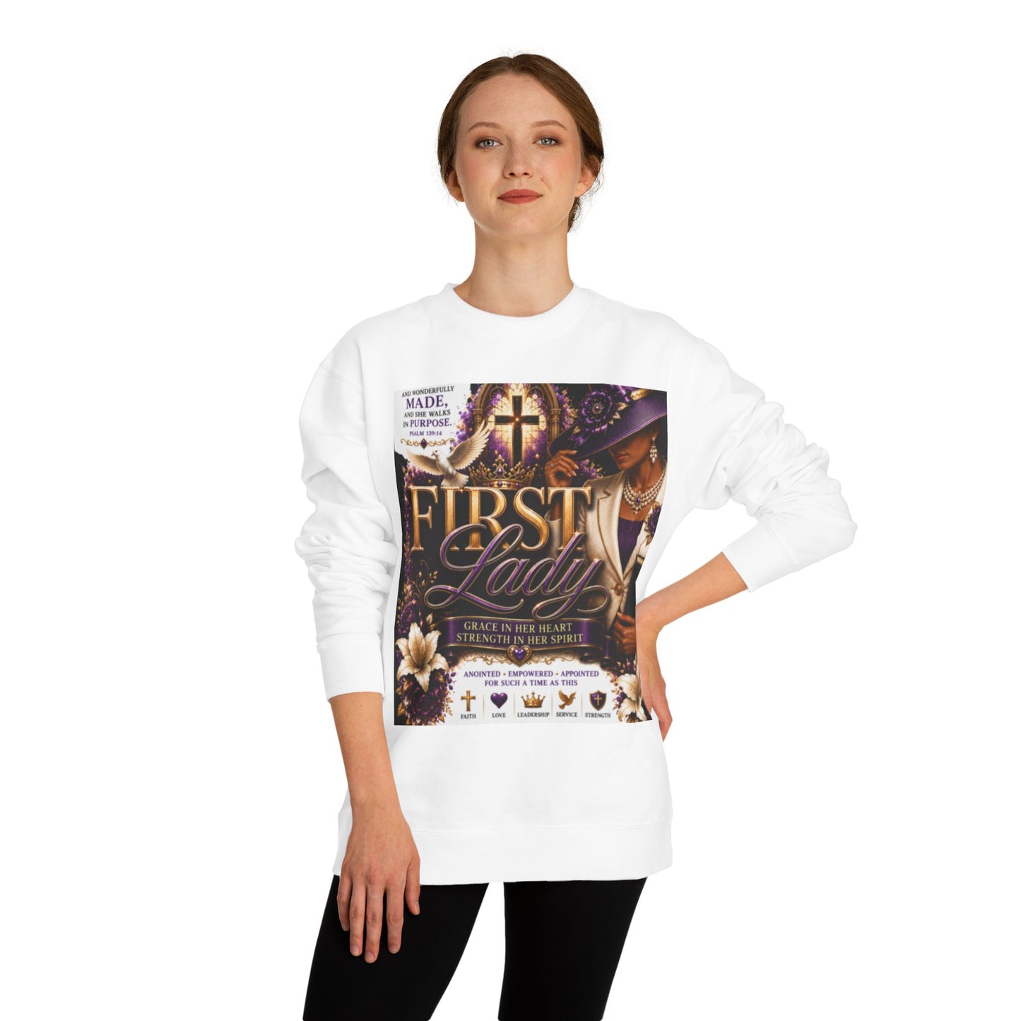First Lady Christian Sweatshirt — Faith-Based Inspirational Crewneck
