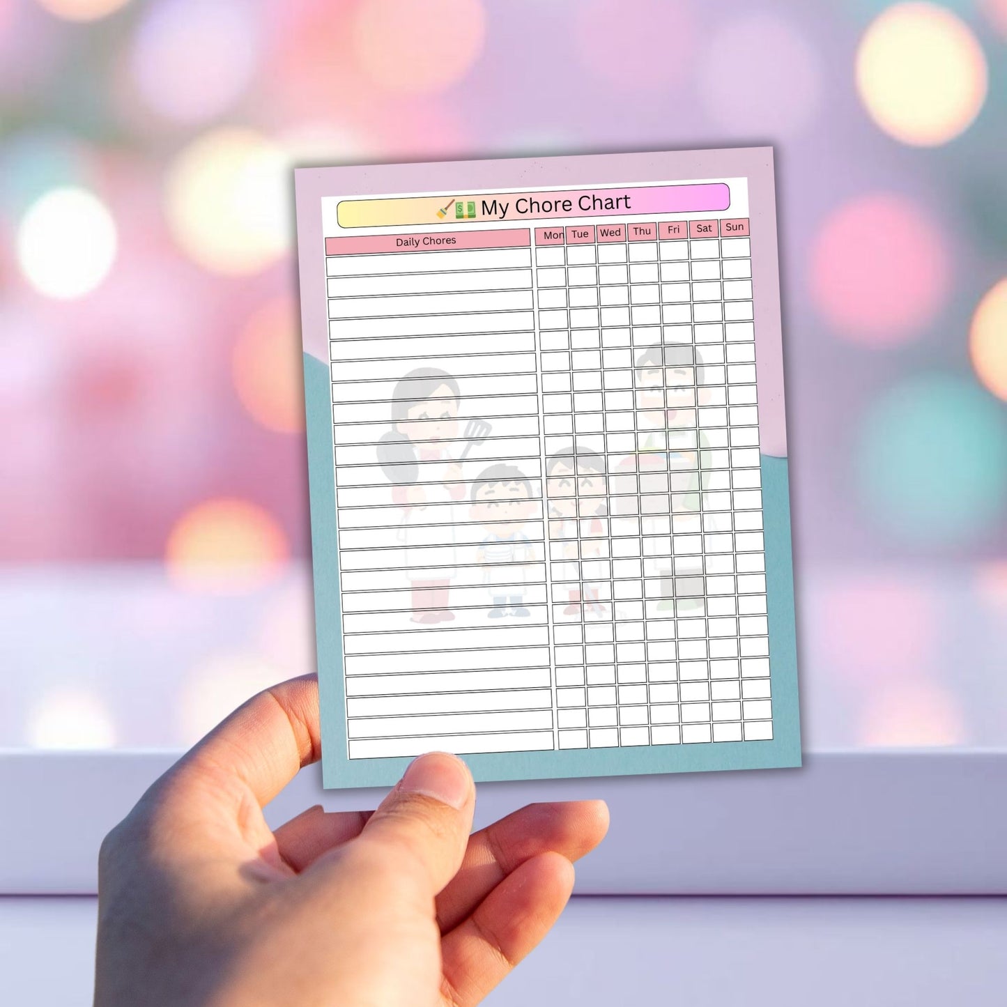 Kids Chore Chart with Earnings | Reward & Responsibility Printable Tracker