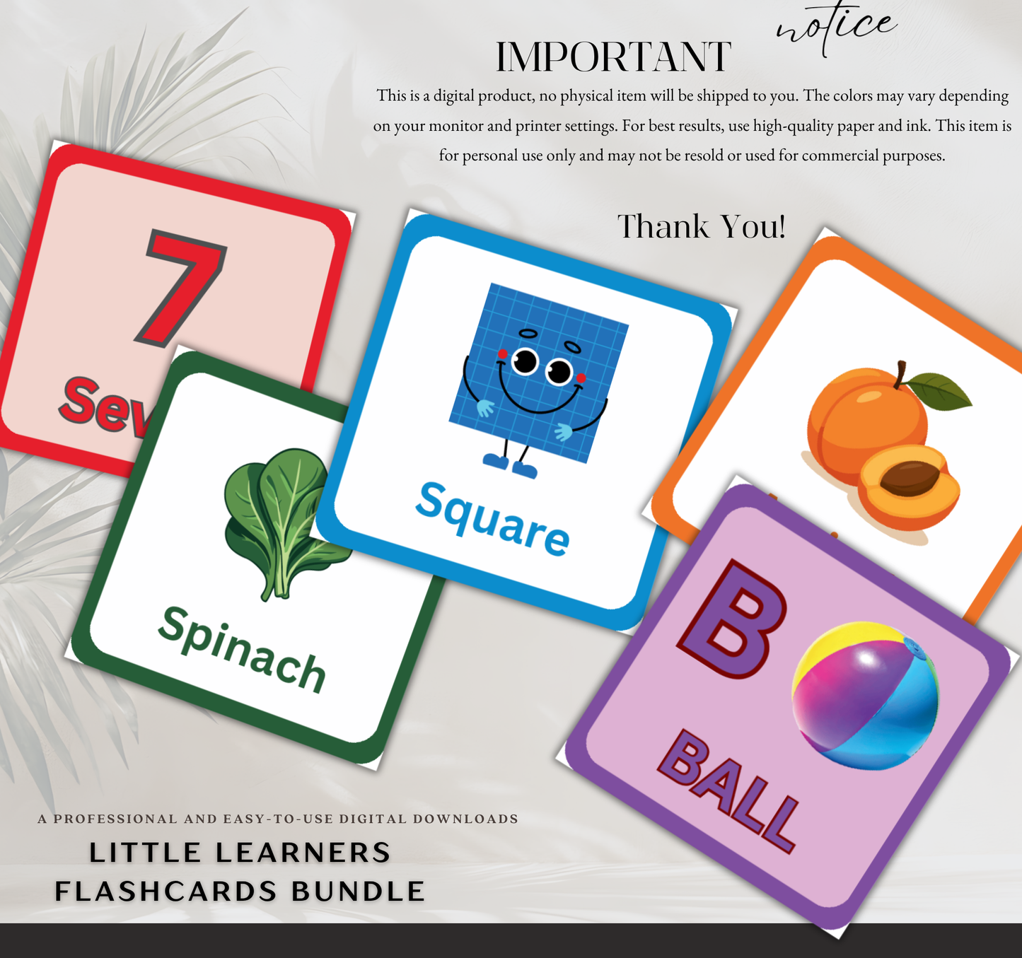 Little Learners Flashcards Bundle | Printable Preschool & Kids Study Cards PDF