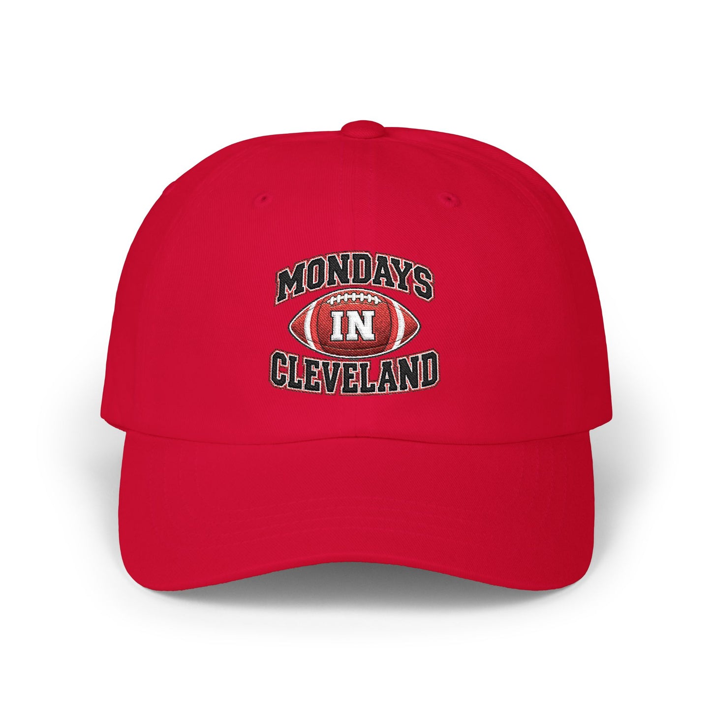 Dad Cap - "Mondays in Cleveland" Football Embroidered Hat