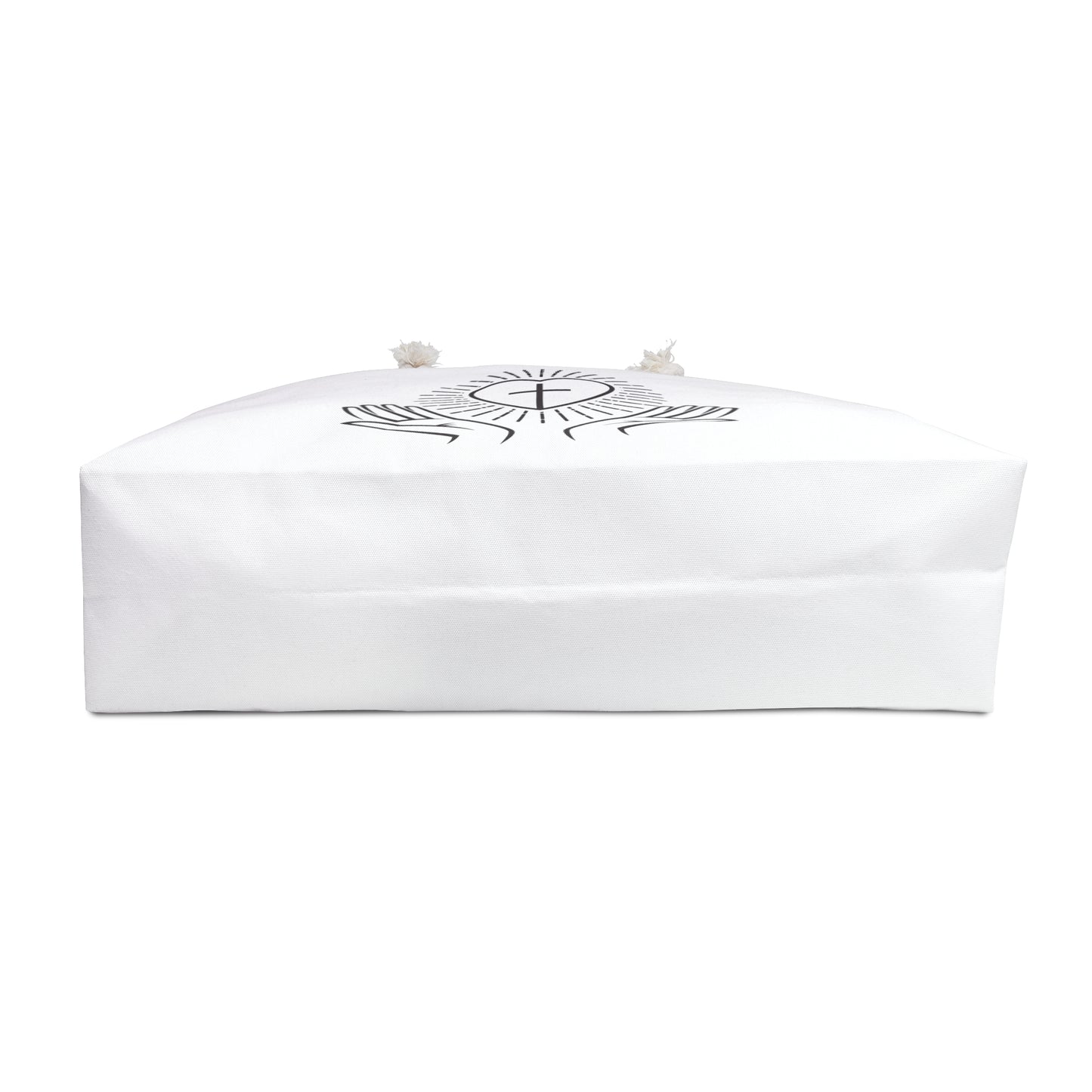 Faith Heart Weekender Bag — Christian Cross & Praying Hands Travel Tote