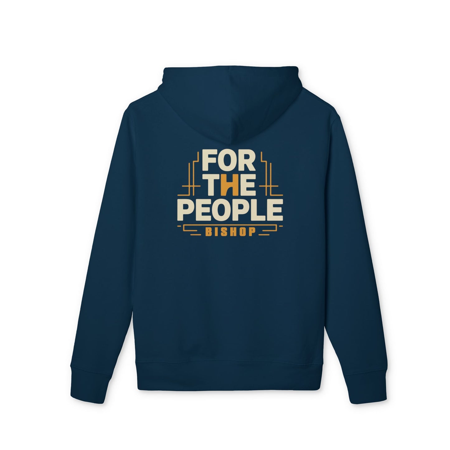 For The People Hoodie — Retro Block Letter Political Statement Pullover
