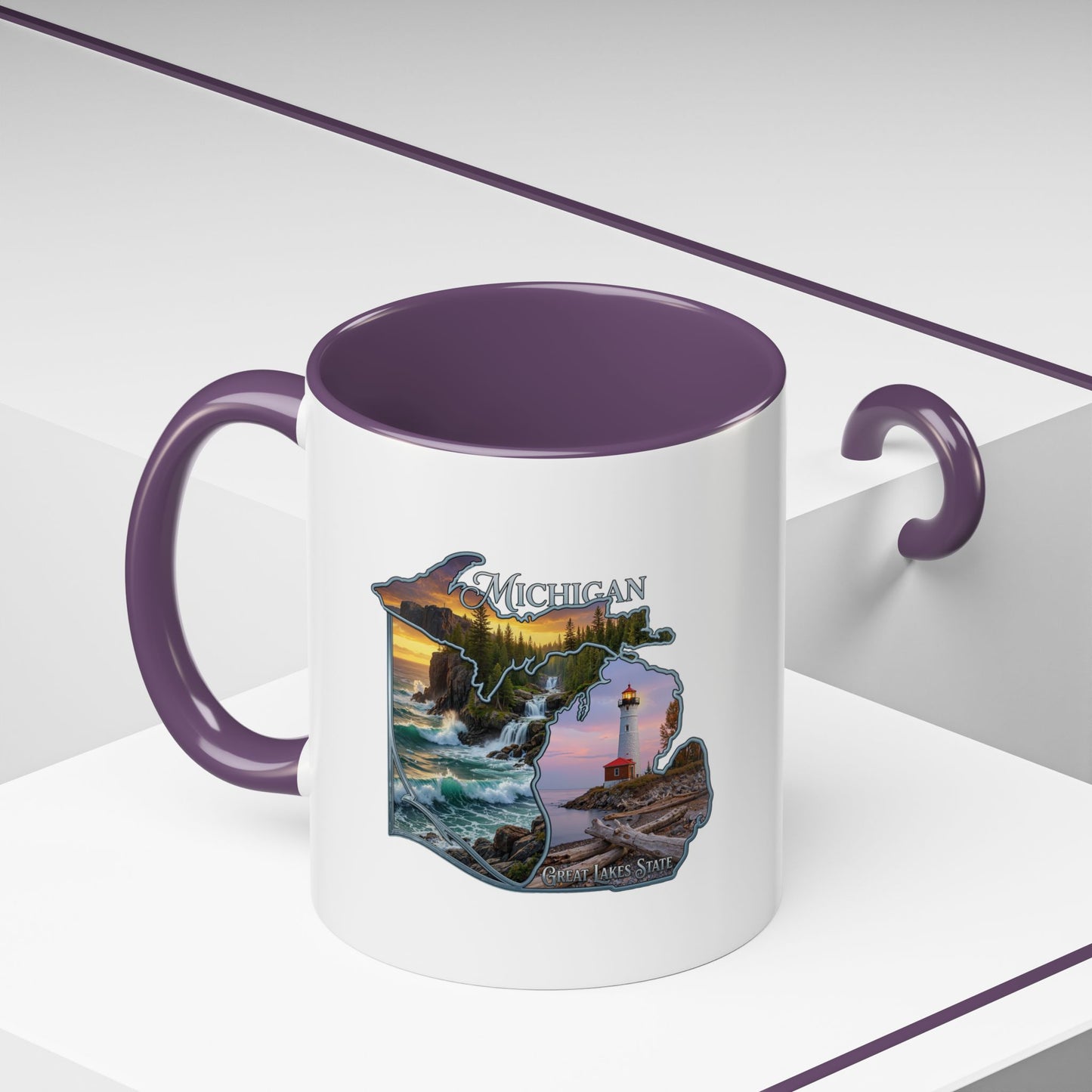Michigan Lighthouse Coffee Mug — Scenic Great Lakes Accent Mug (11/15oz)