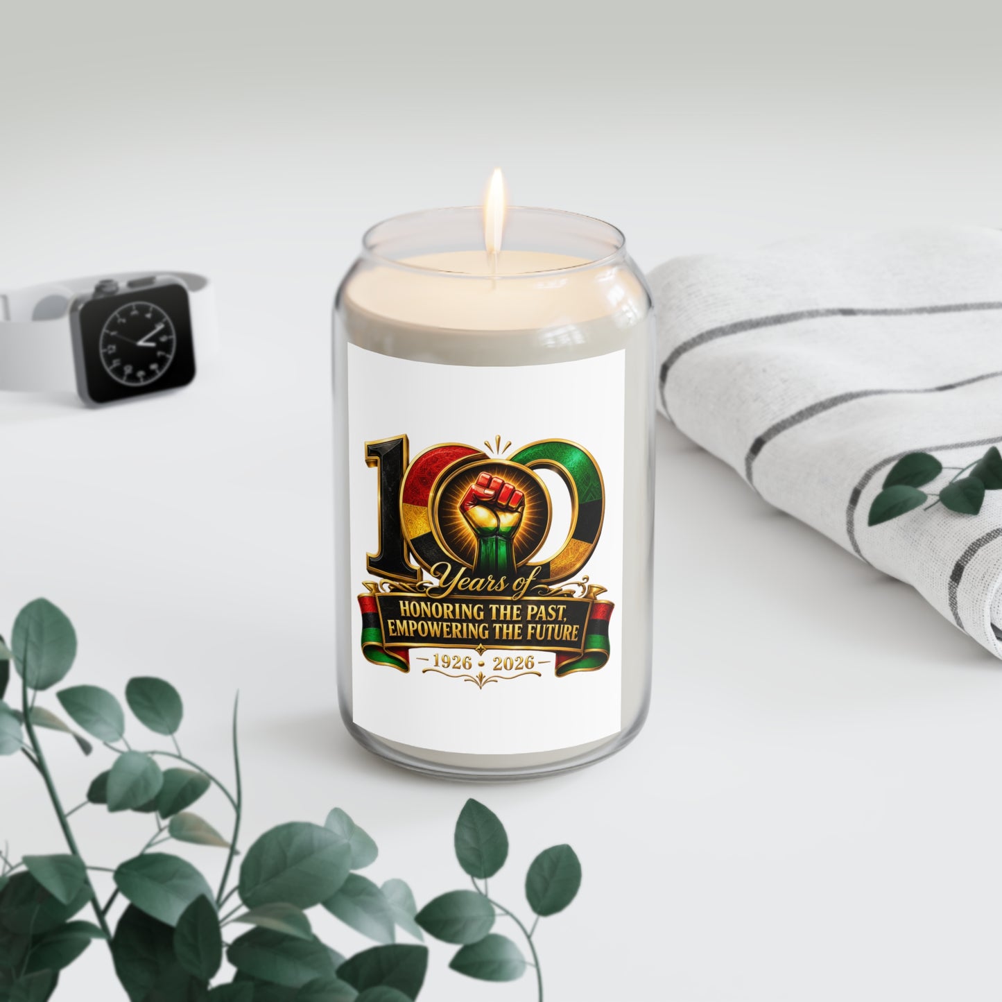 Candle — 100 Years: "Honoring the Past, Empowering the Future" Scented Soy Candle (1926–2026)