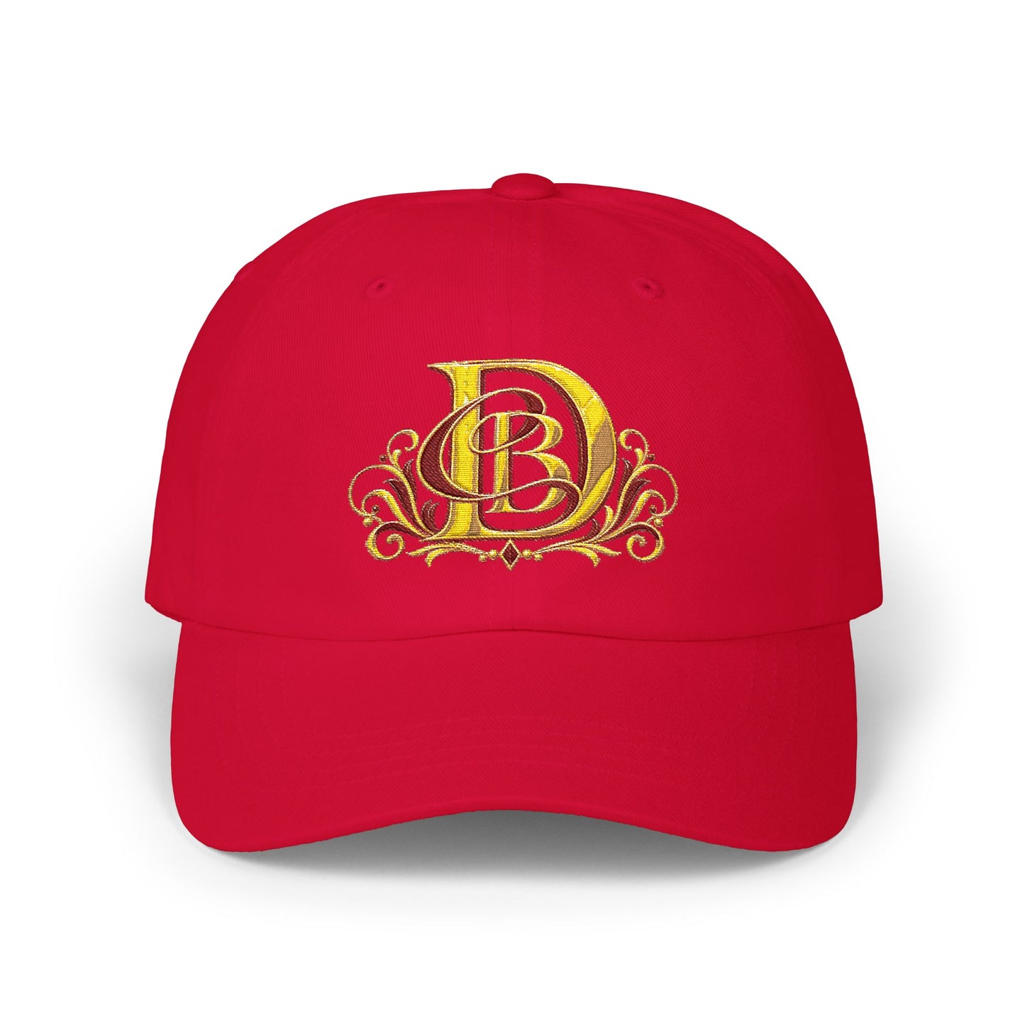 Embroidered Gold Monogram Dad Cap