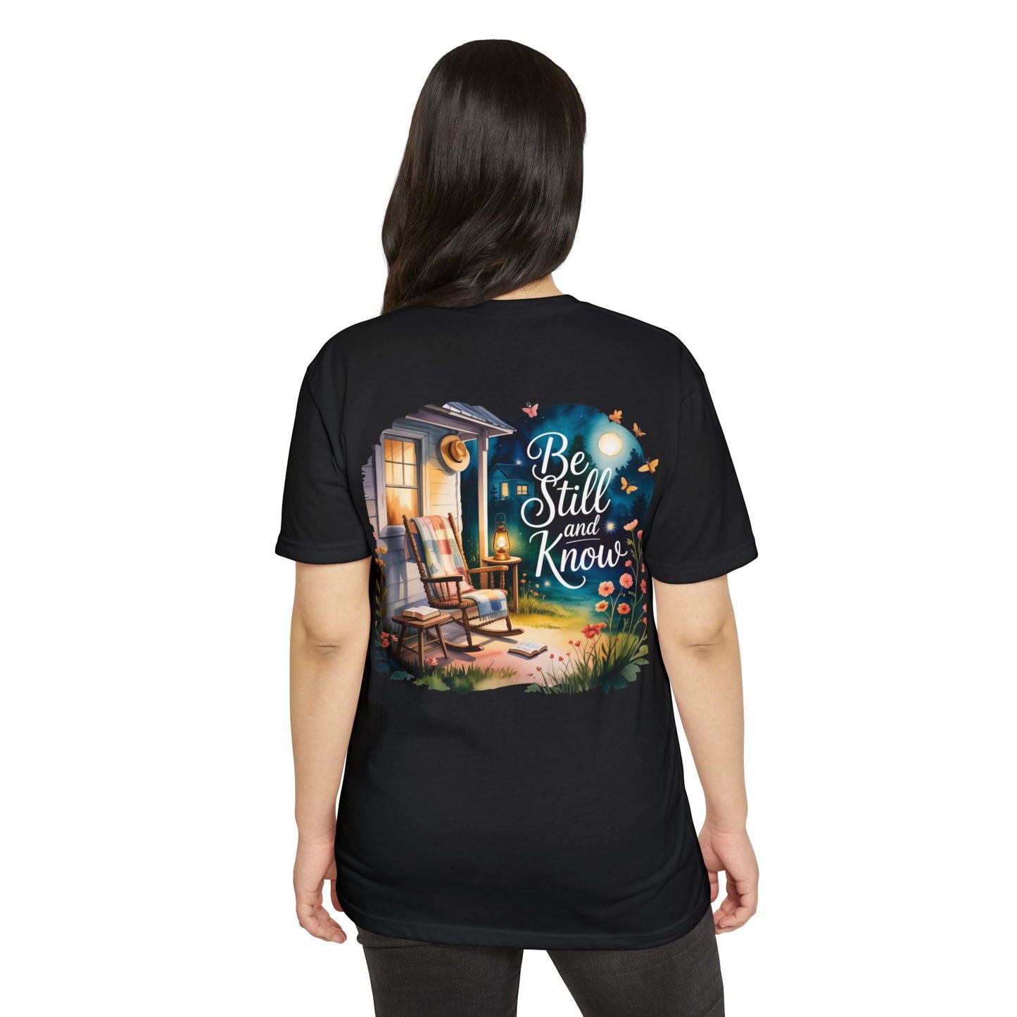 Be Still and Know T-Shirt — Cozy Porch & Moonlight Faith Tee