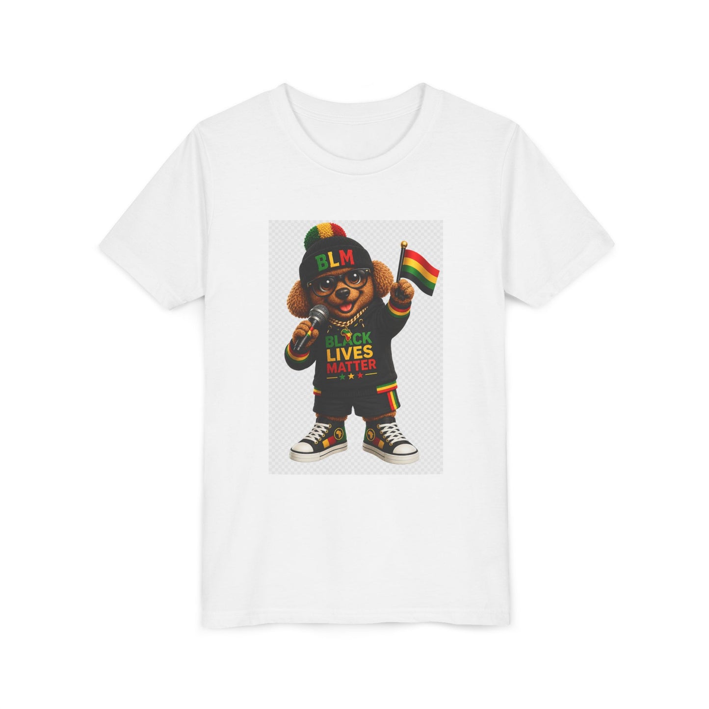 Youth Tee — BLM Black Lives Matter Rasta Bear Graphic