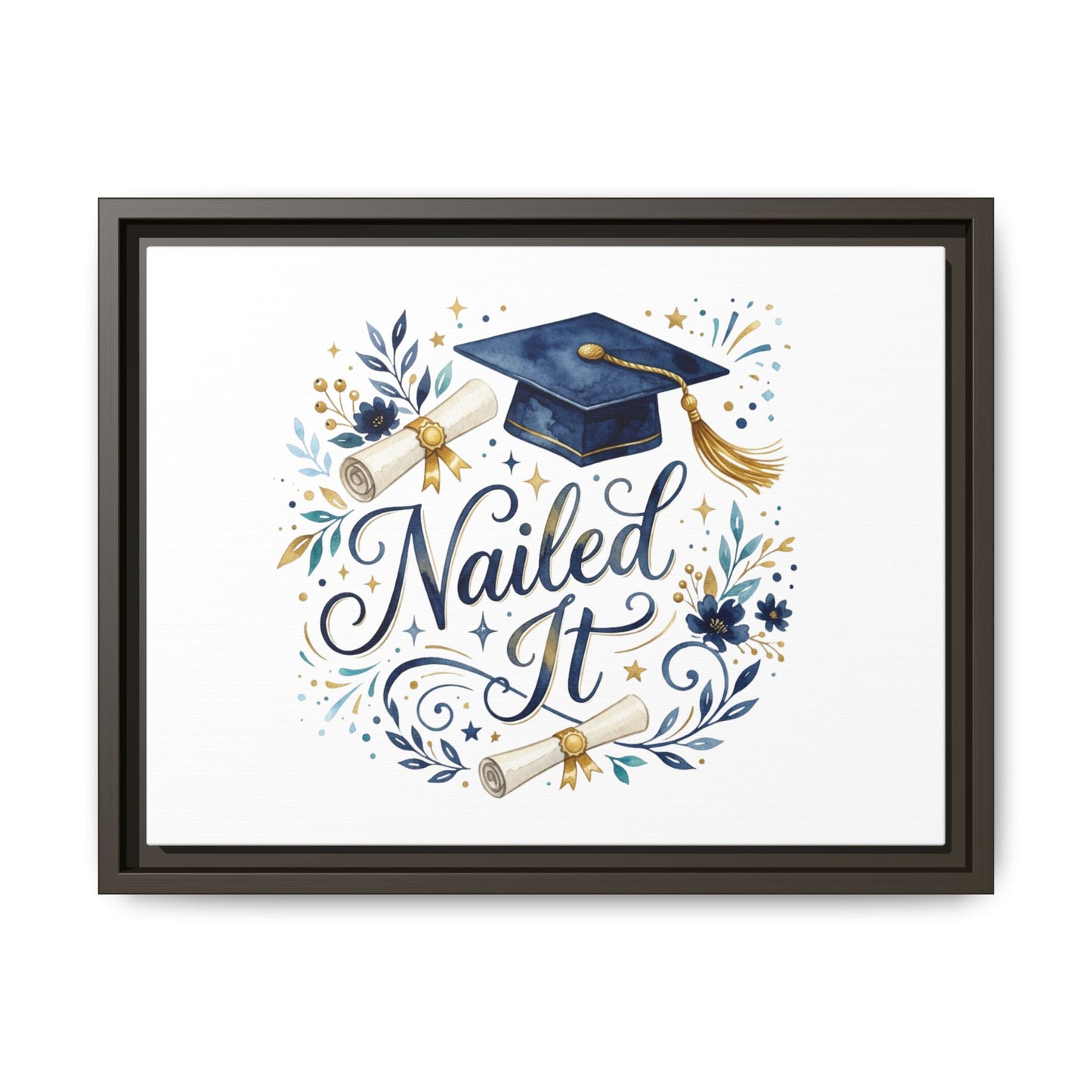 Nailed It Graduation Matte Canvas Print (Framed)