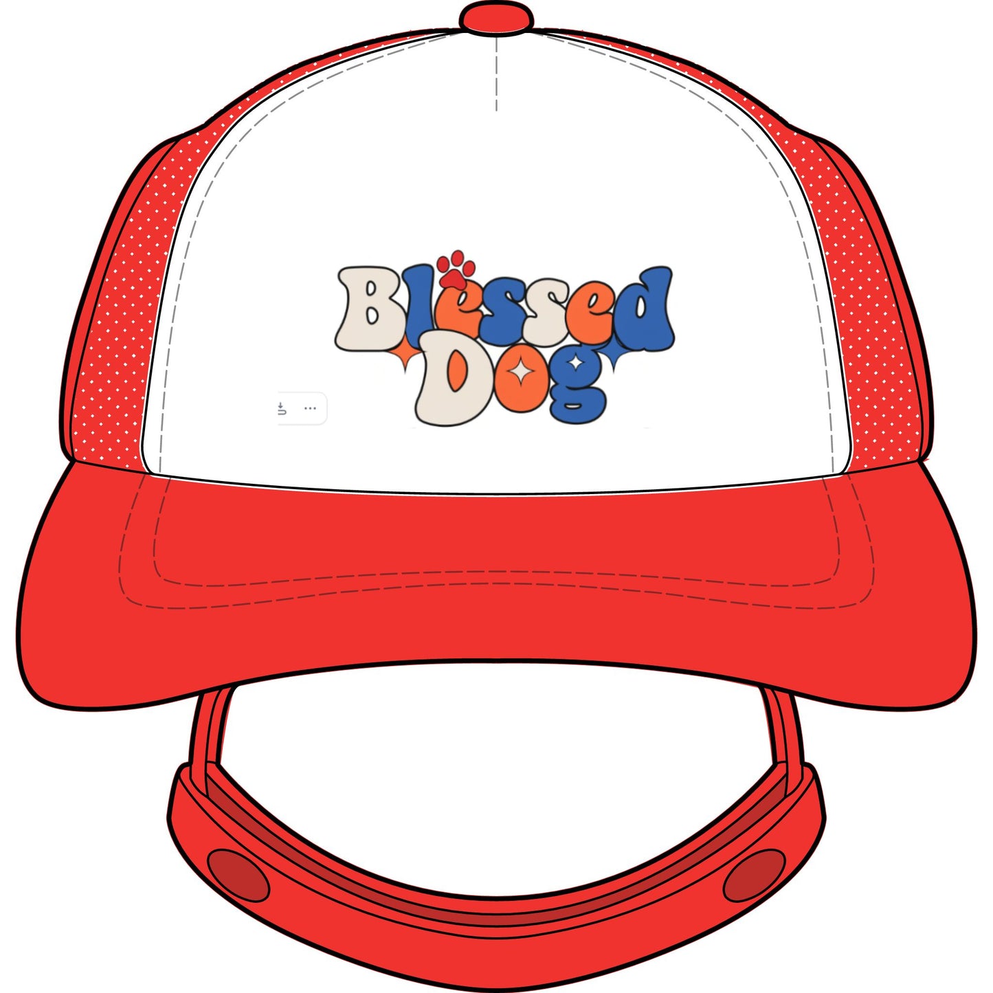 Blessed Dog Trucker Hat — Retro Paw Foam Cap for Dog Lovers