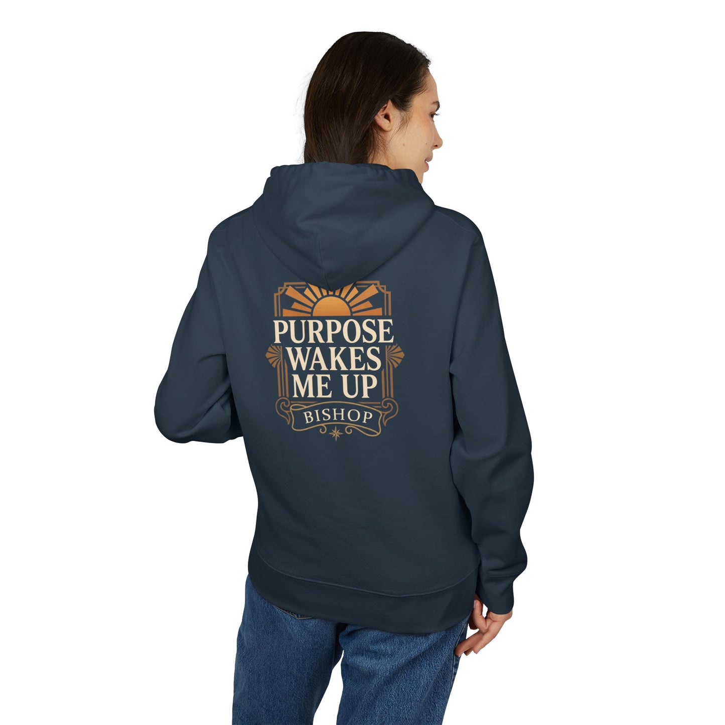 Purpose Wakes Me Up Hoodie — Inspirational Bishop Design