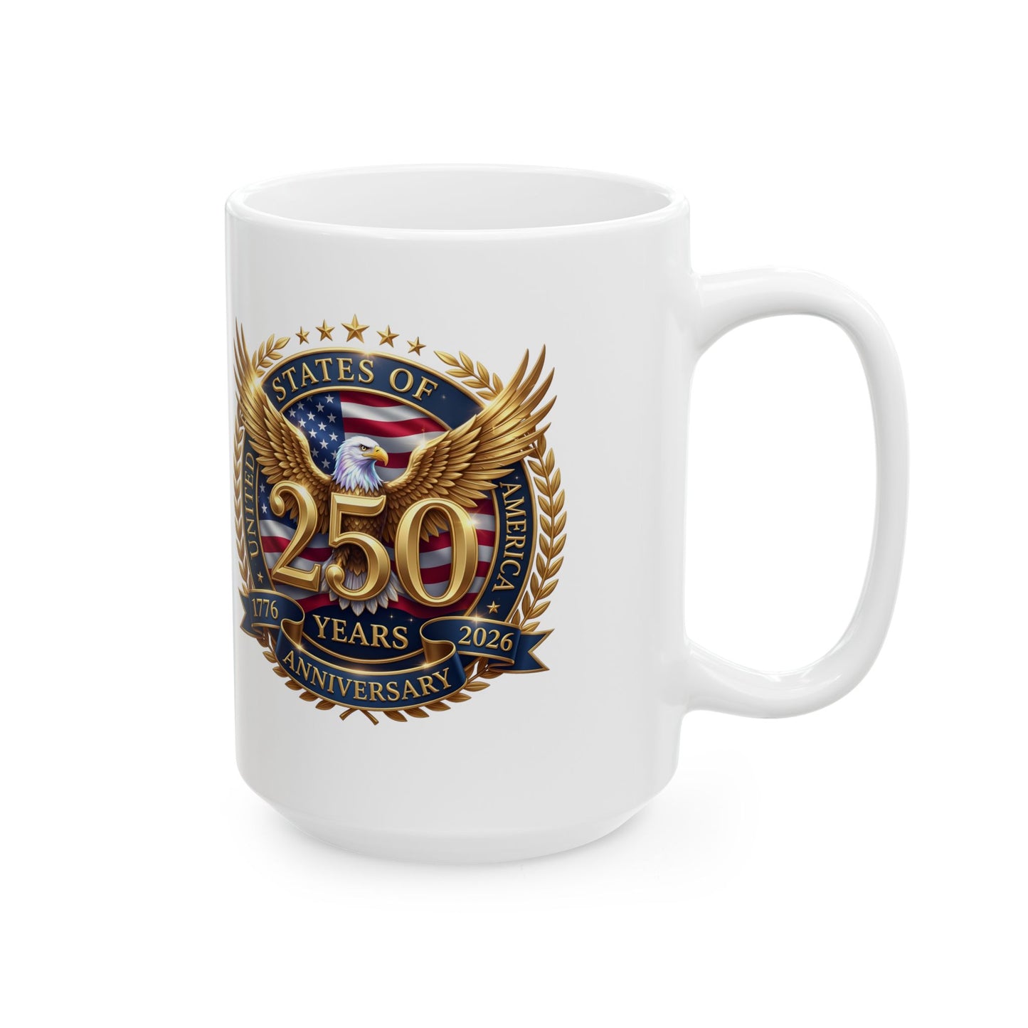 Veteran 20th Anniversary Emblem Ceramic Mug — Patriotic Military Coffee Cup (11oz/15oz)