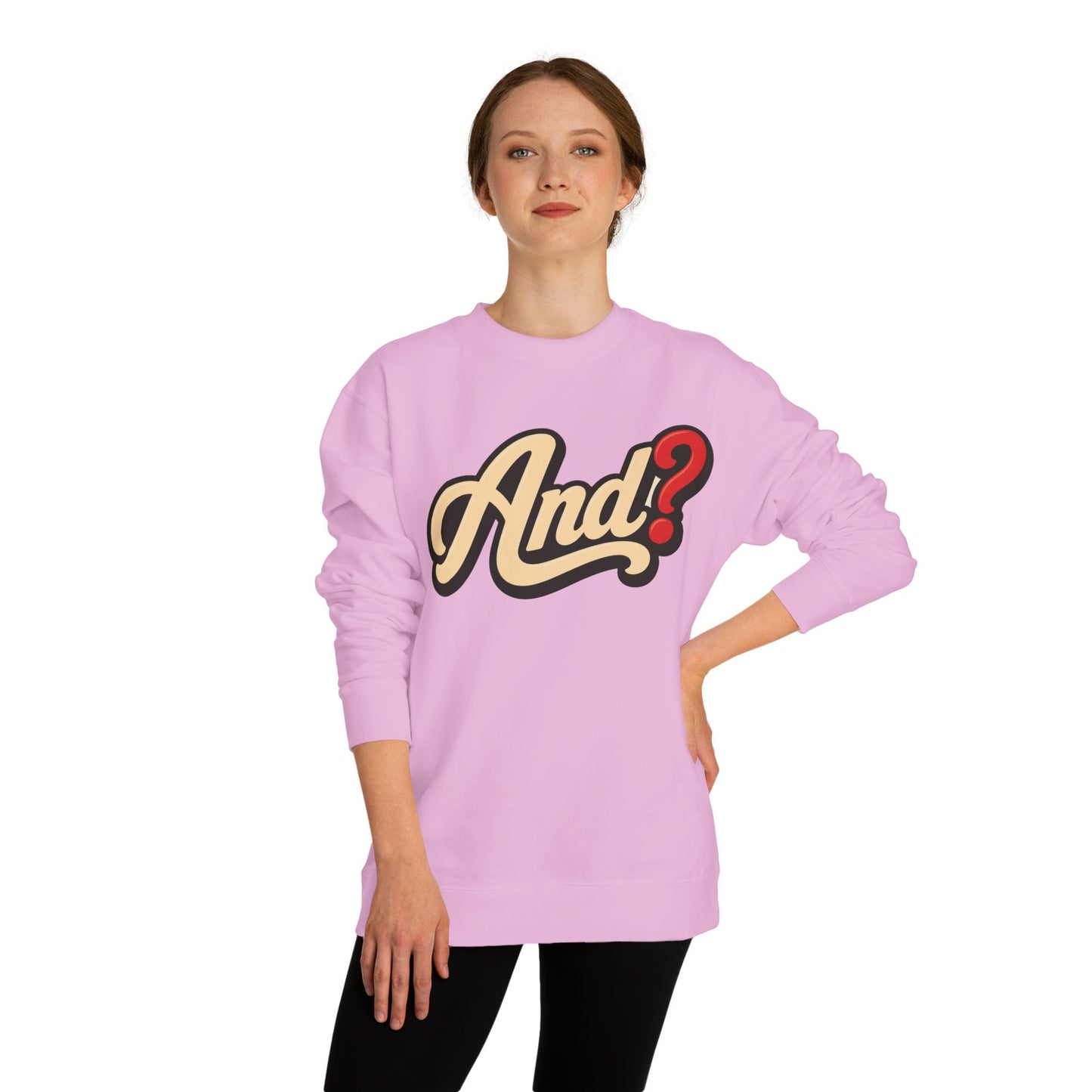 And? Retro Script Crewneck Sweatshirt
