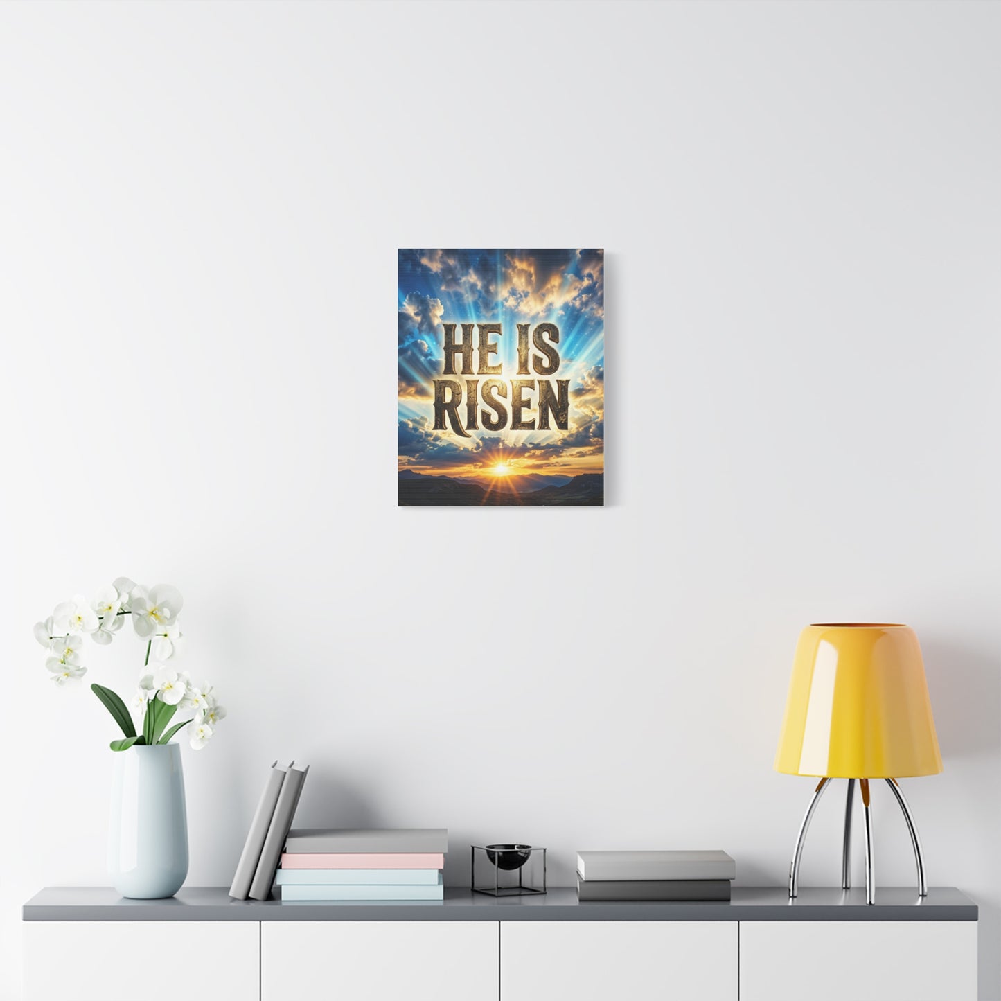 He Is Risen Matte Canvas Wall Art