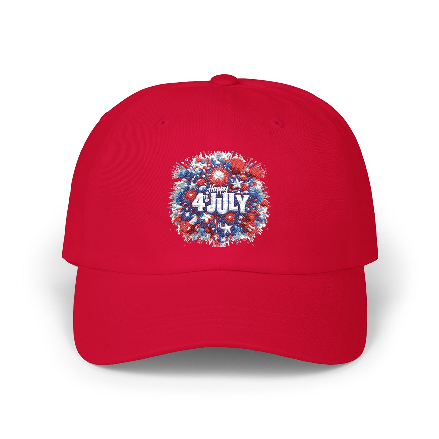 Dad Cap — '4th of July' Red, White & Blue Firework Floral Patch