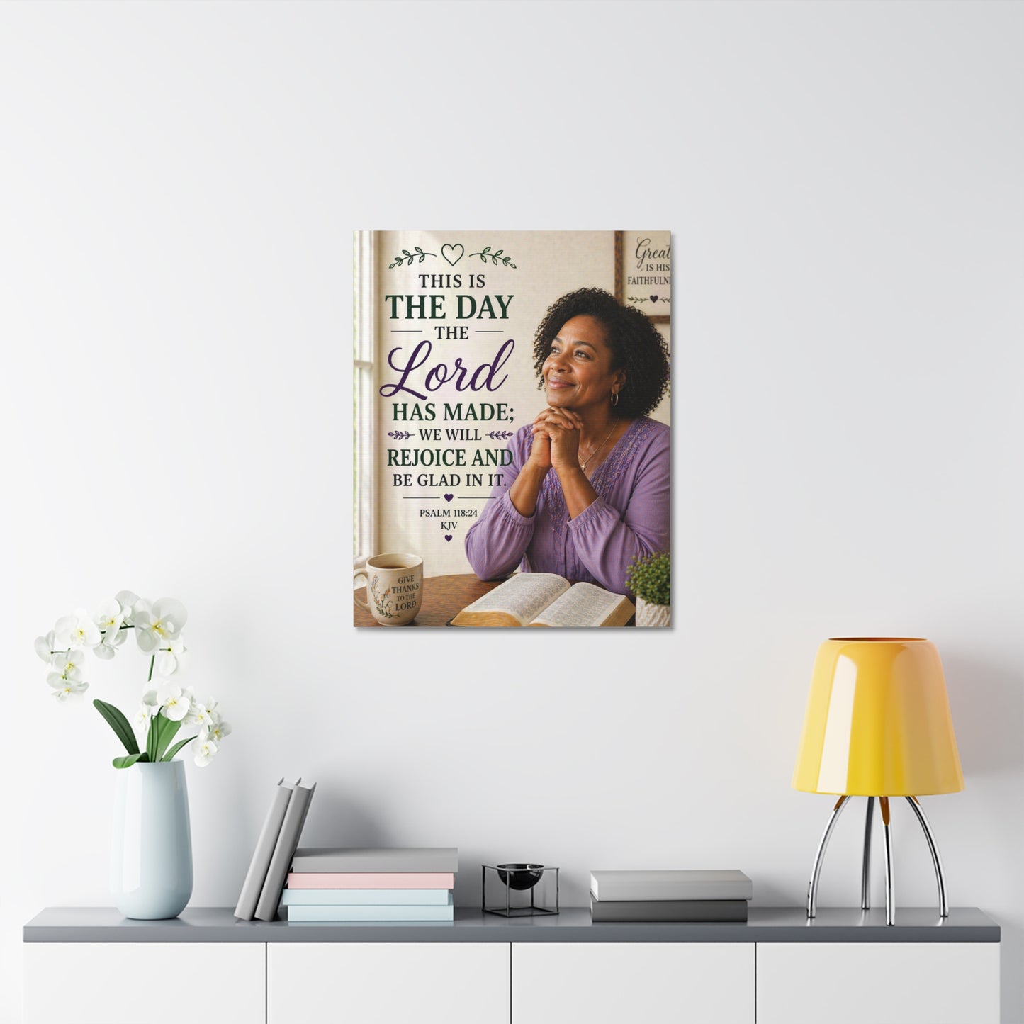 Stretched Canvas - "This Is The Day The Lord Has Made" Inspirational Psalm 118:24 Wall Art
