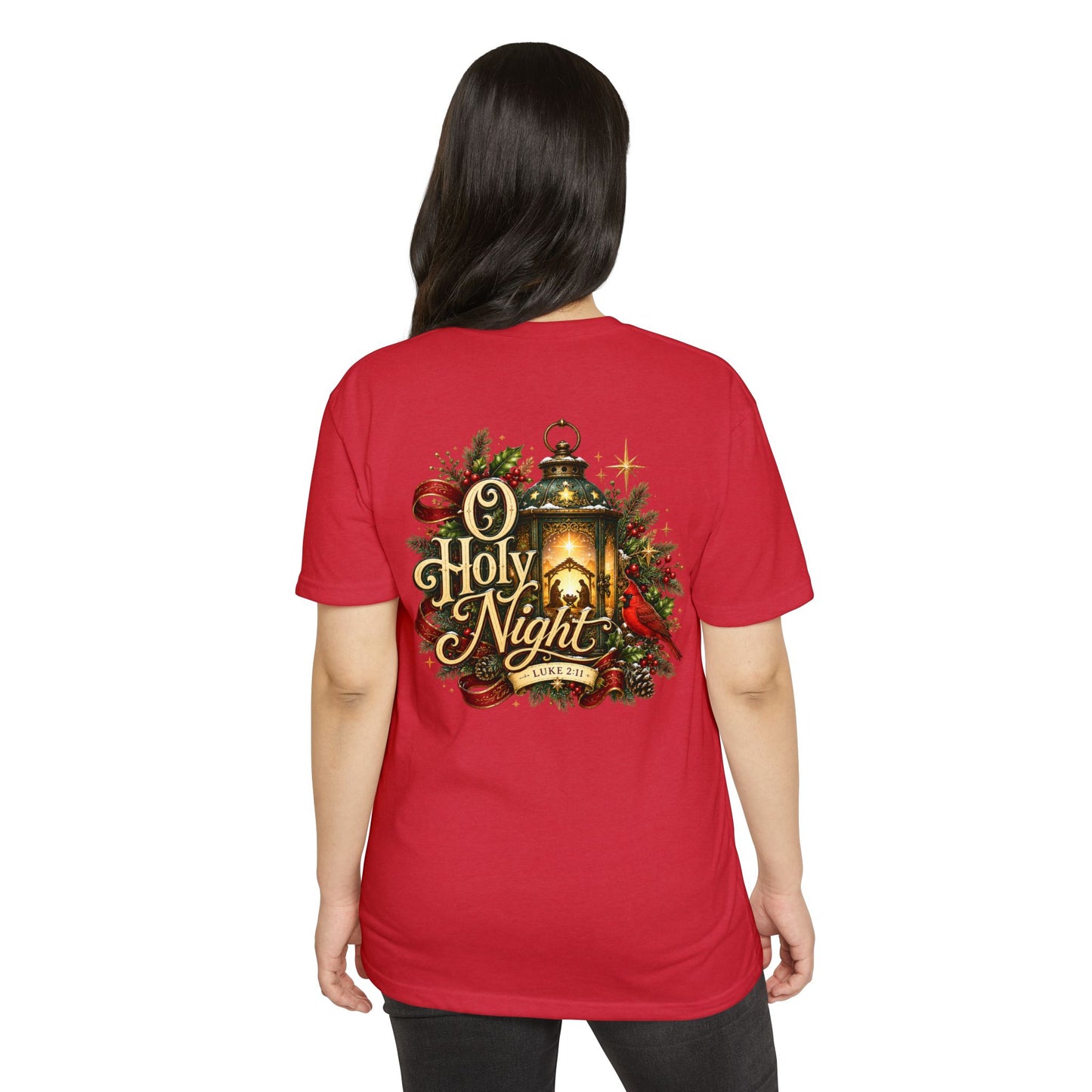 O Holy Night Lantern Christmas T-Shirt — Nativity Carol Holiday Tee