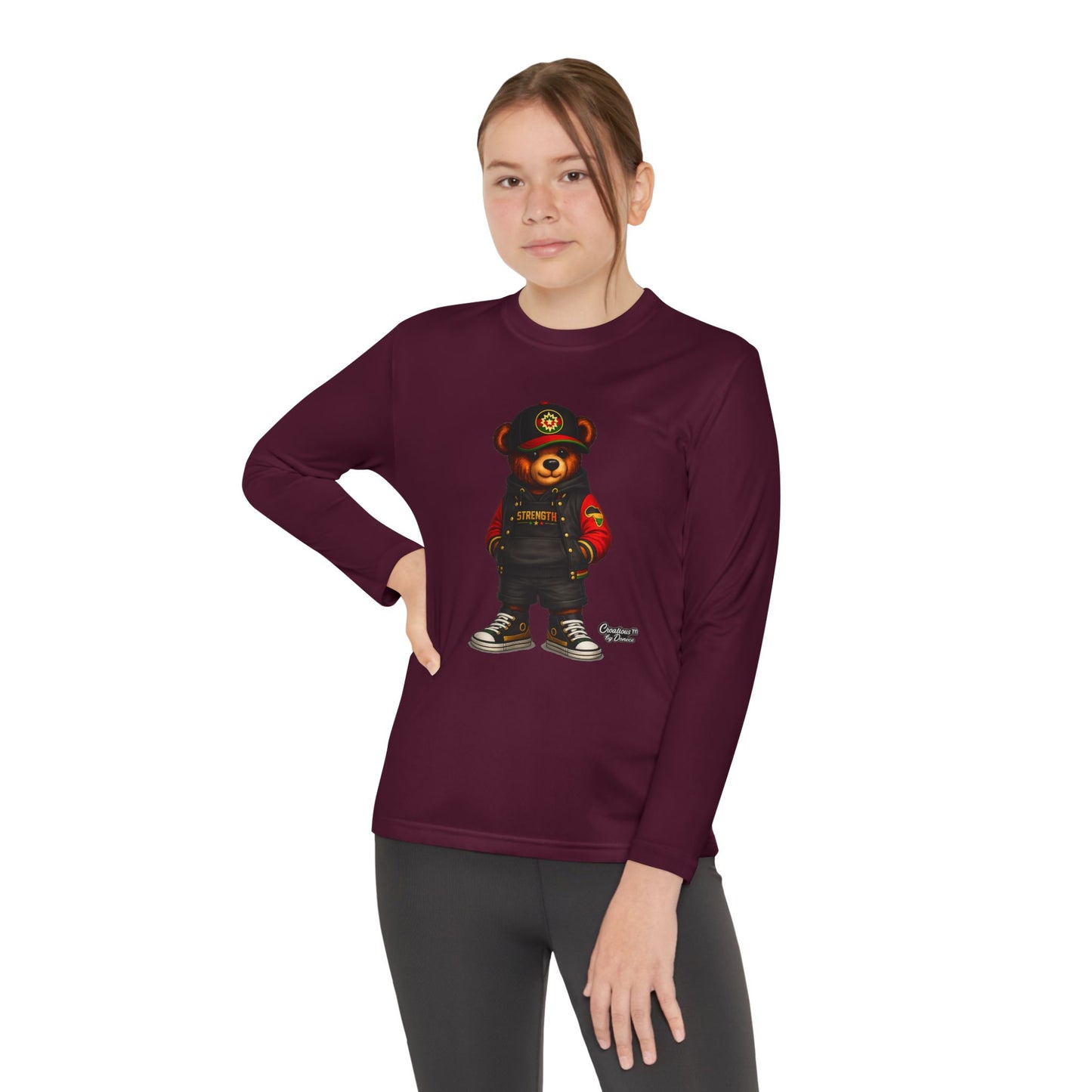Youth Long Sleeve Tee — Urban Bear Graphic