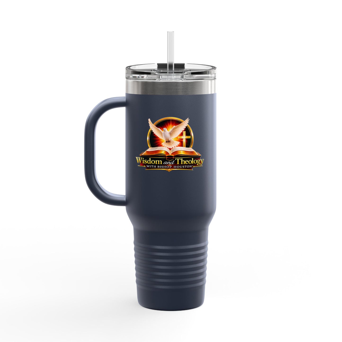 40oz Insulated Travel Mug – Wisdom & Theology Logo Stainless Steel Tumbler