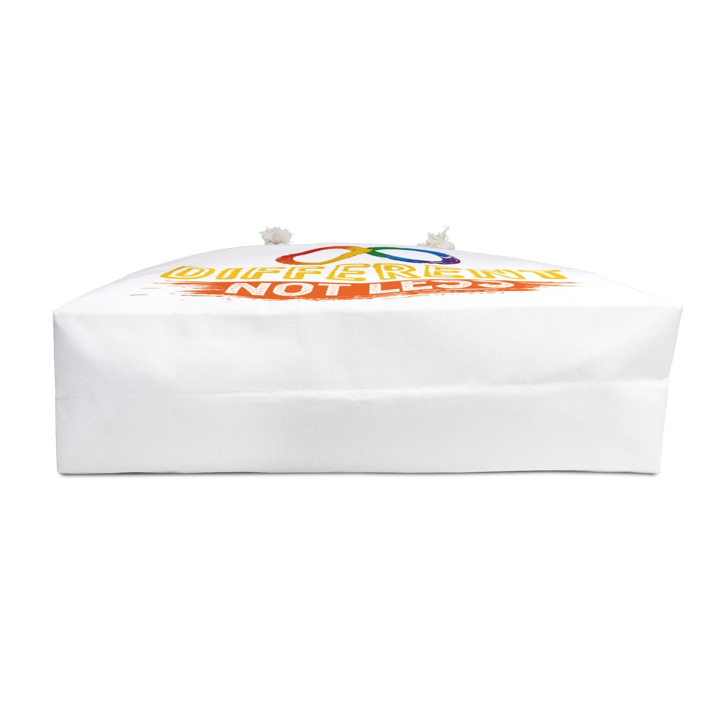 Different Not Less Infinity Weekender Bag — Rainbow Neurodiversity Travel Tote