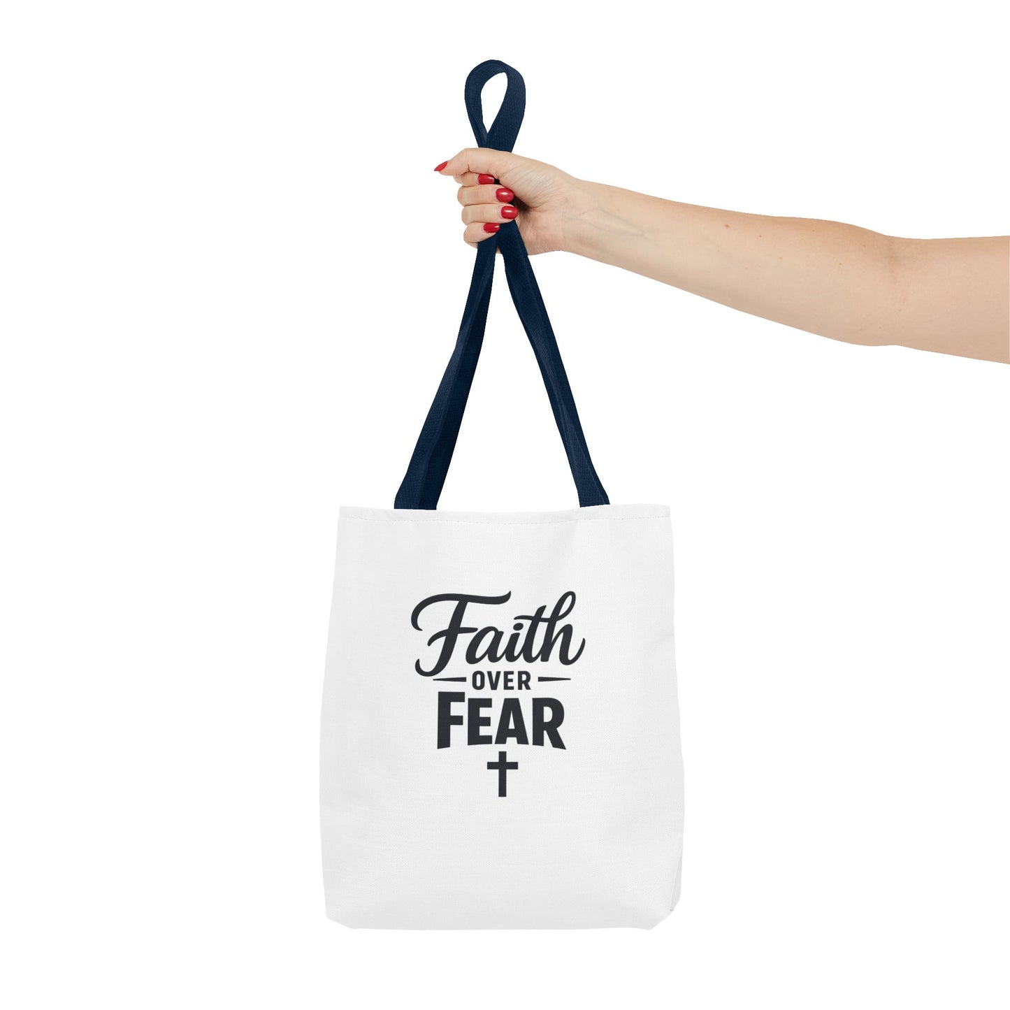 Faith Over Fear Tote Bag — Inspirational Christian Canvas Tote
