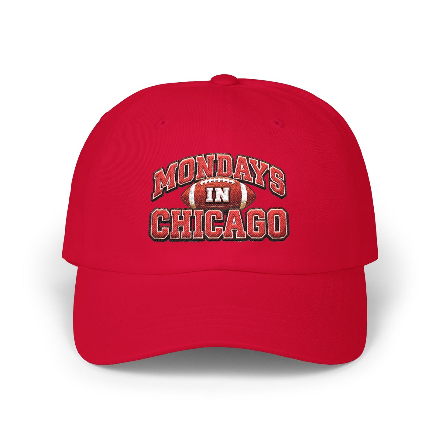 Mondays in Chicago Dad Cap – Vintage Football Logo Baseball Hat