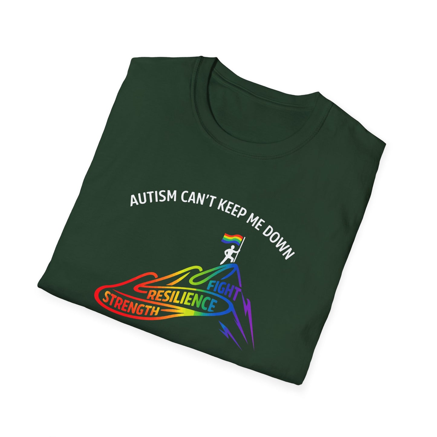 Autism Can't Keep Me Down Fight Resilience Strength T-Shirt