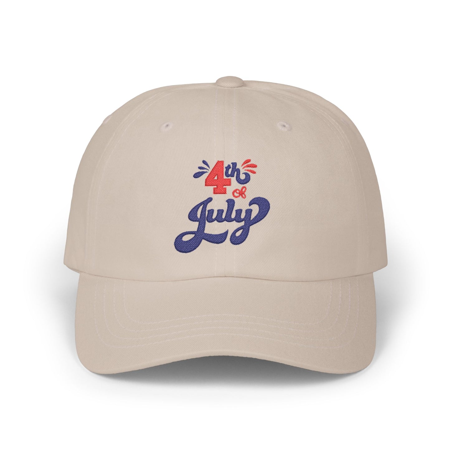 4th of July Dad Cap — Patriotic Embroidered Baseball Hat