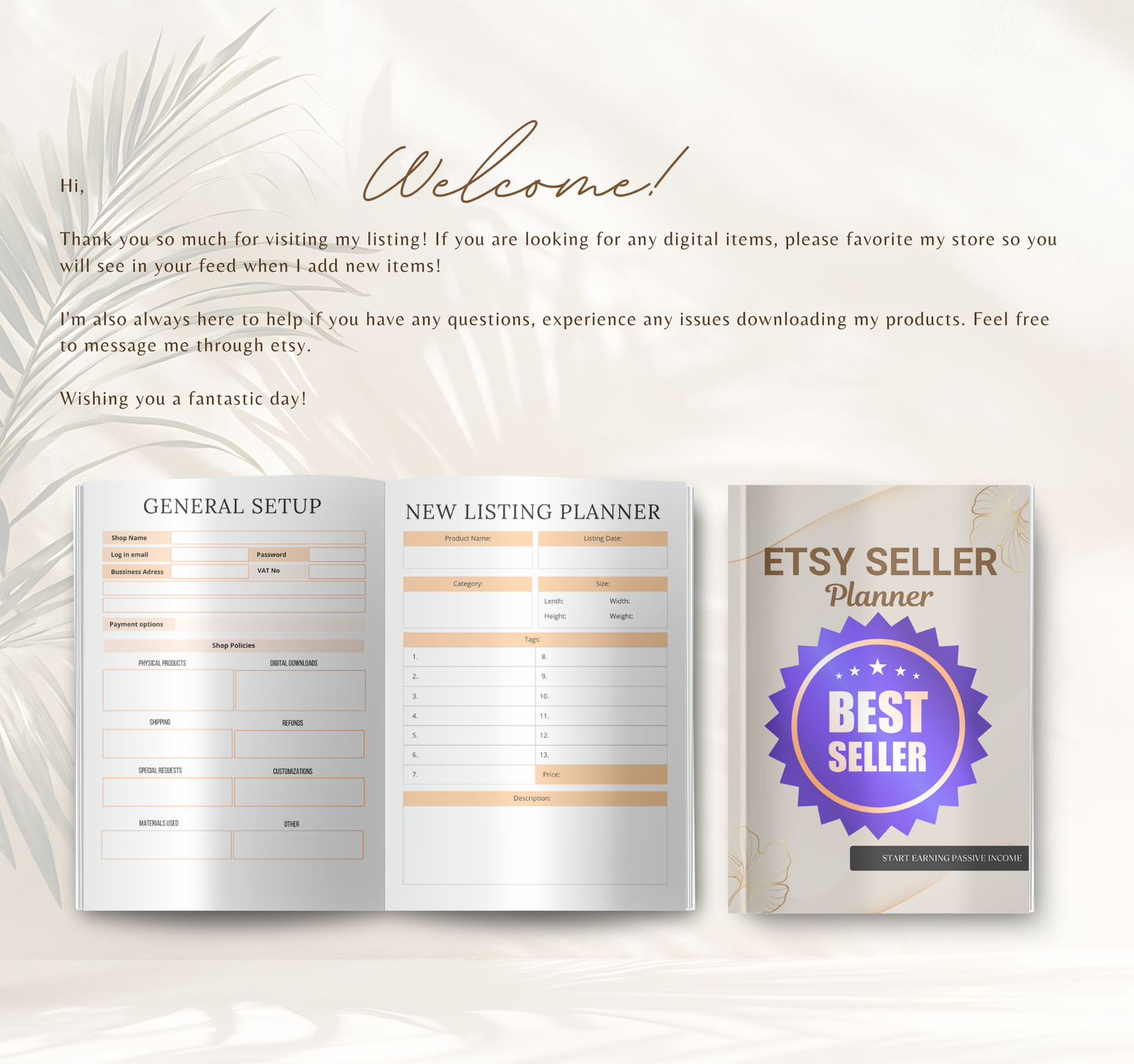 Etsy Seller Planner | Digital Planner PDF for Shop Organization & Sales Tracking