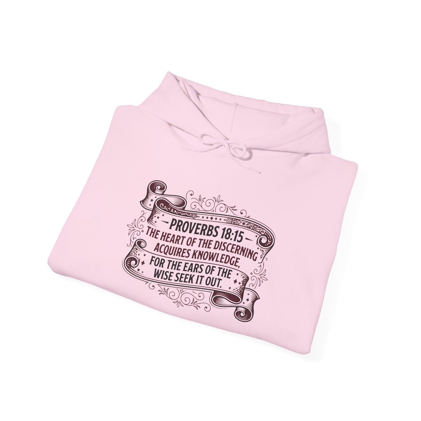 Proverbs 18:15 The Heart of the Discerning Acquires Knowledge for the Ears of the Wise Seek It Out Hoodie