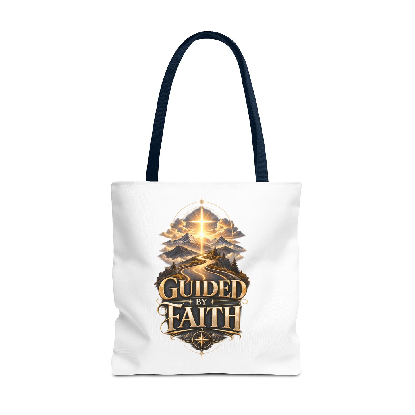 Guided by Faith Tote Bag — Christian Inspirational Canvas Tote