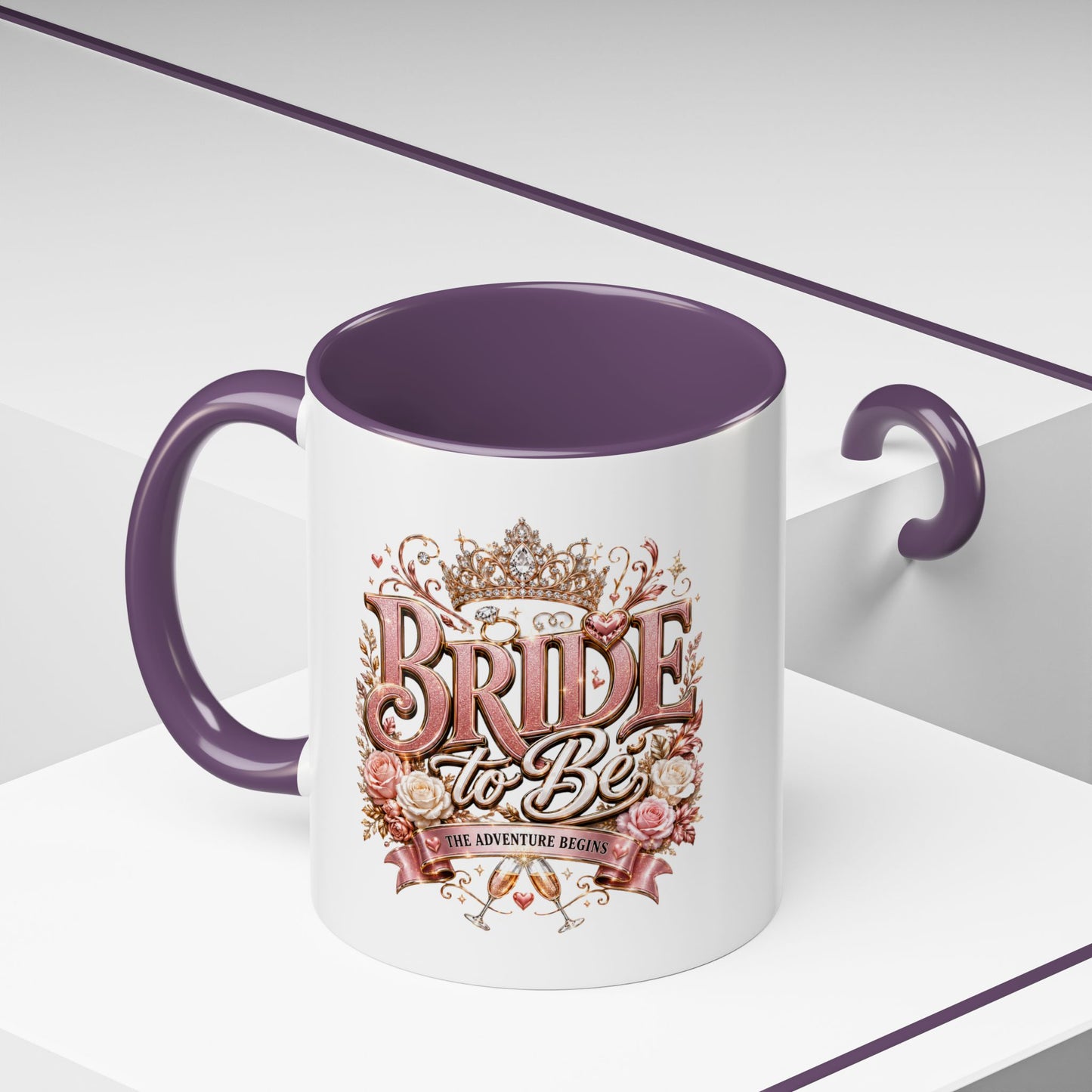 Bride to Be Coffee Mug — Floral Bridal Accent Mug (11/15oz)
