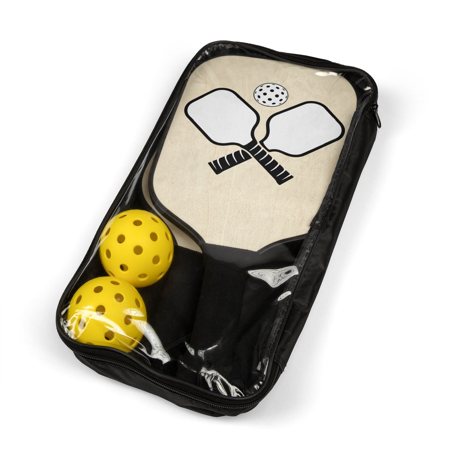 Pickleball Paddle Set – Wooden Mini Paddles with 2 Balls (Beginner Kit)
