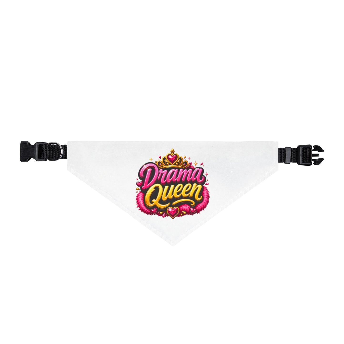 Clip-on Pet Bandana — "Drama Queen" Sparkle Dog/Cat Accessory
