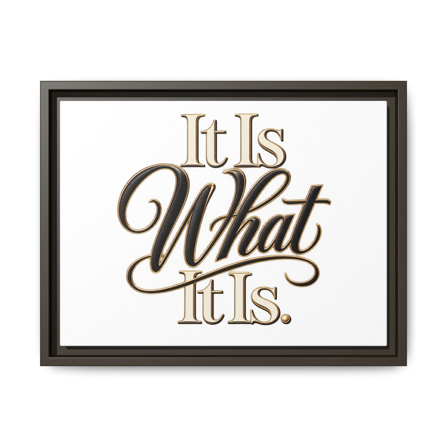 It Is What It Is Framed Canvas Wall Art