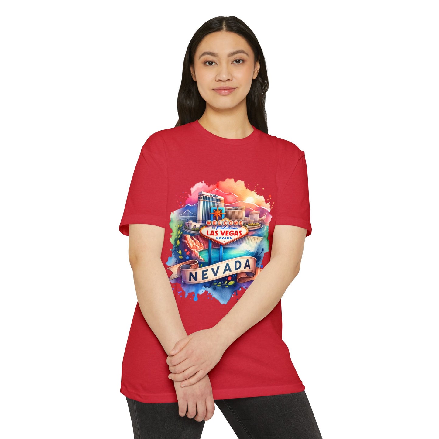 Las Vegas Nevada Watercolor T-Shirt