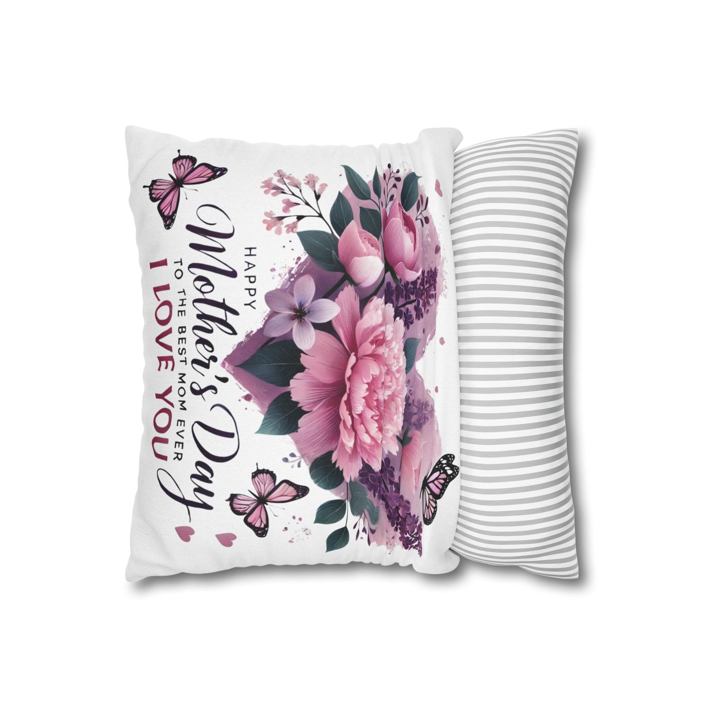 Mother & Family Decorative Pillow - "To the World You Are a Mother" Floral Accent Pillowcase
