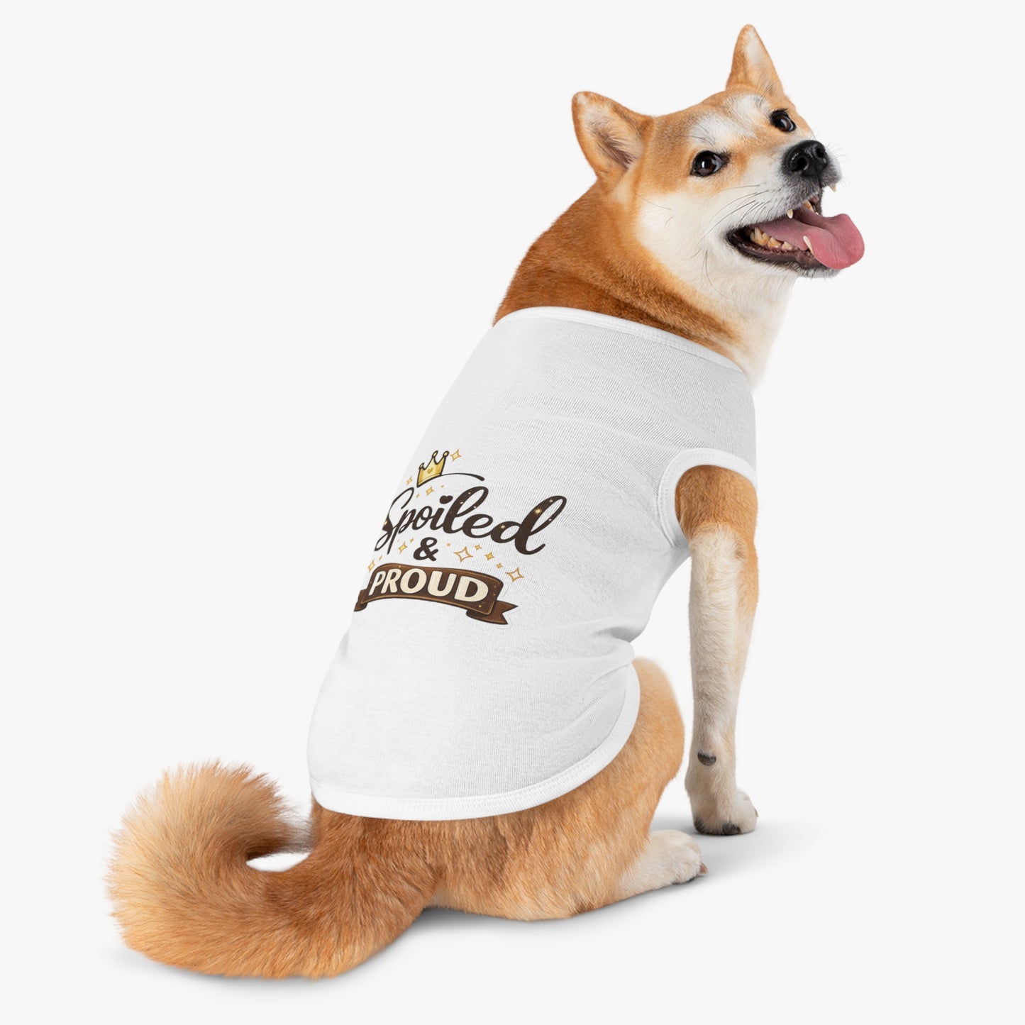 Spoiled & Proud Pet Tank Top — Cute Dog/Cat Shirt with Crown Design