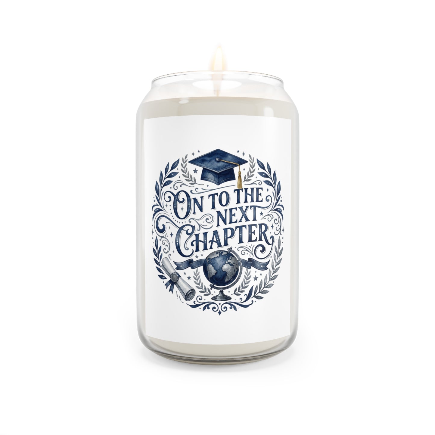 Graduation Scented Candle — “On to the Next Chapter” Soy Candle (13.75oz)