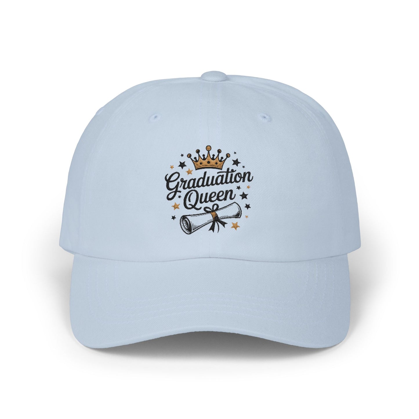 Graduation Queen Dad Cap – Embroidered Crown & Diploma Graduation Hat