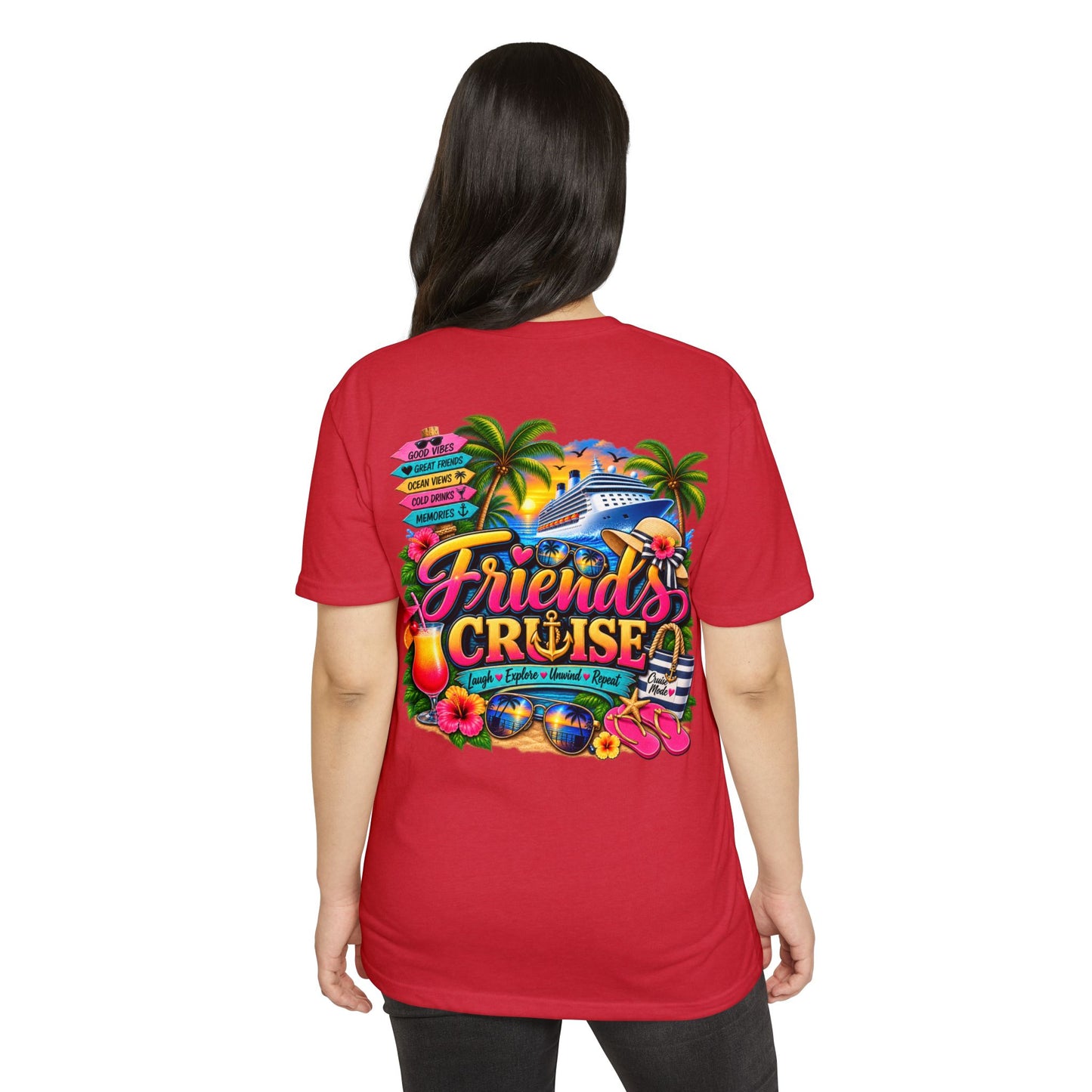 Friends Cruise T-Shirt - Tropical Vacation Cruise Graphic Tee
