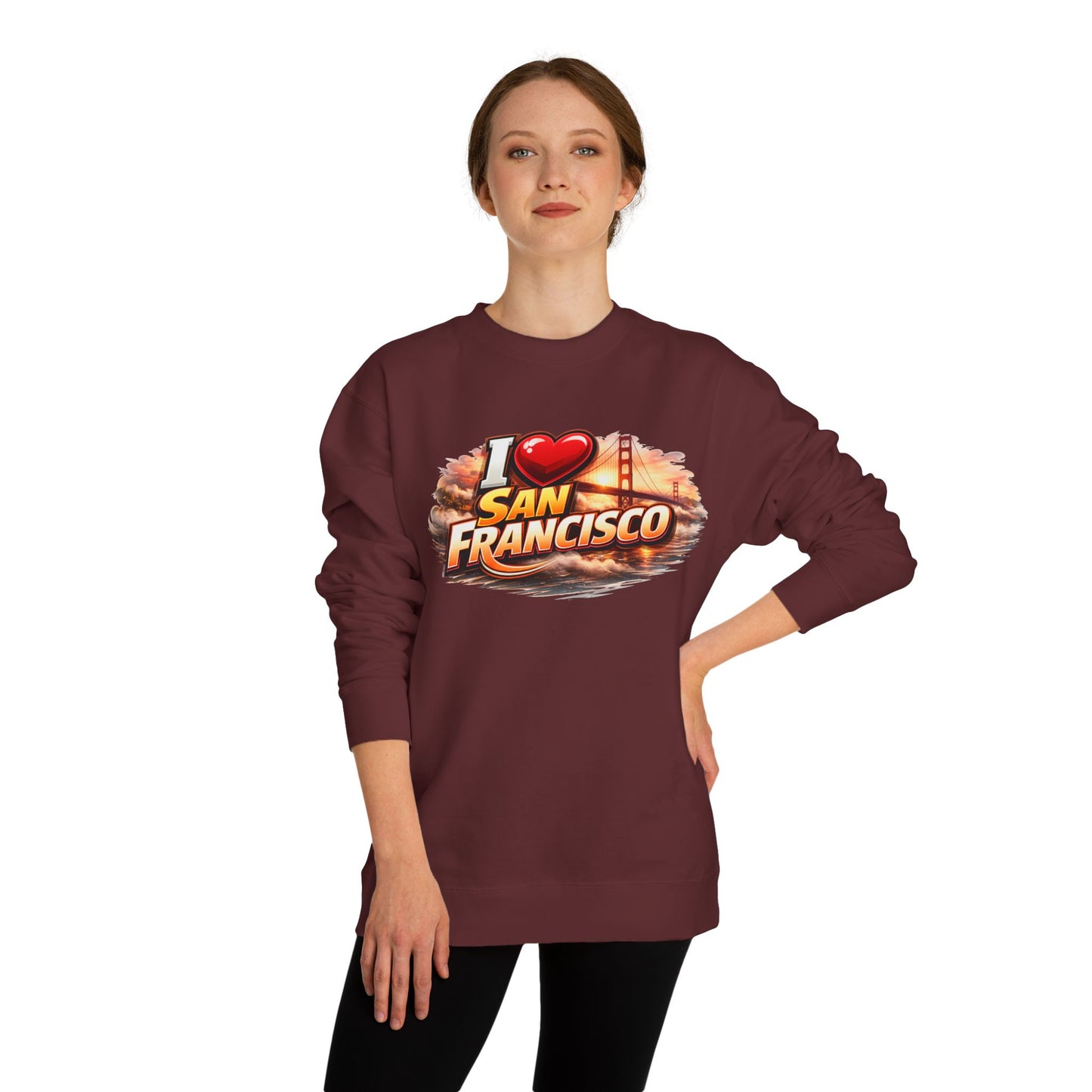I Heart San Francisco Sweatshirt — Golden Gate Retro Graphic Crewneck