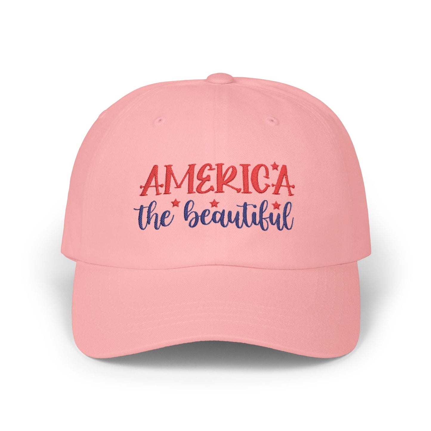 America the Beautiful Dad Cap — Patriotic Embroidered Baseball Hat