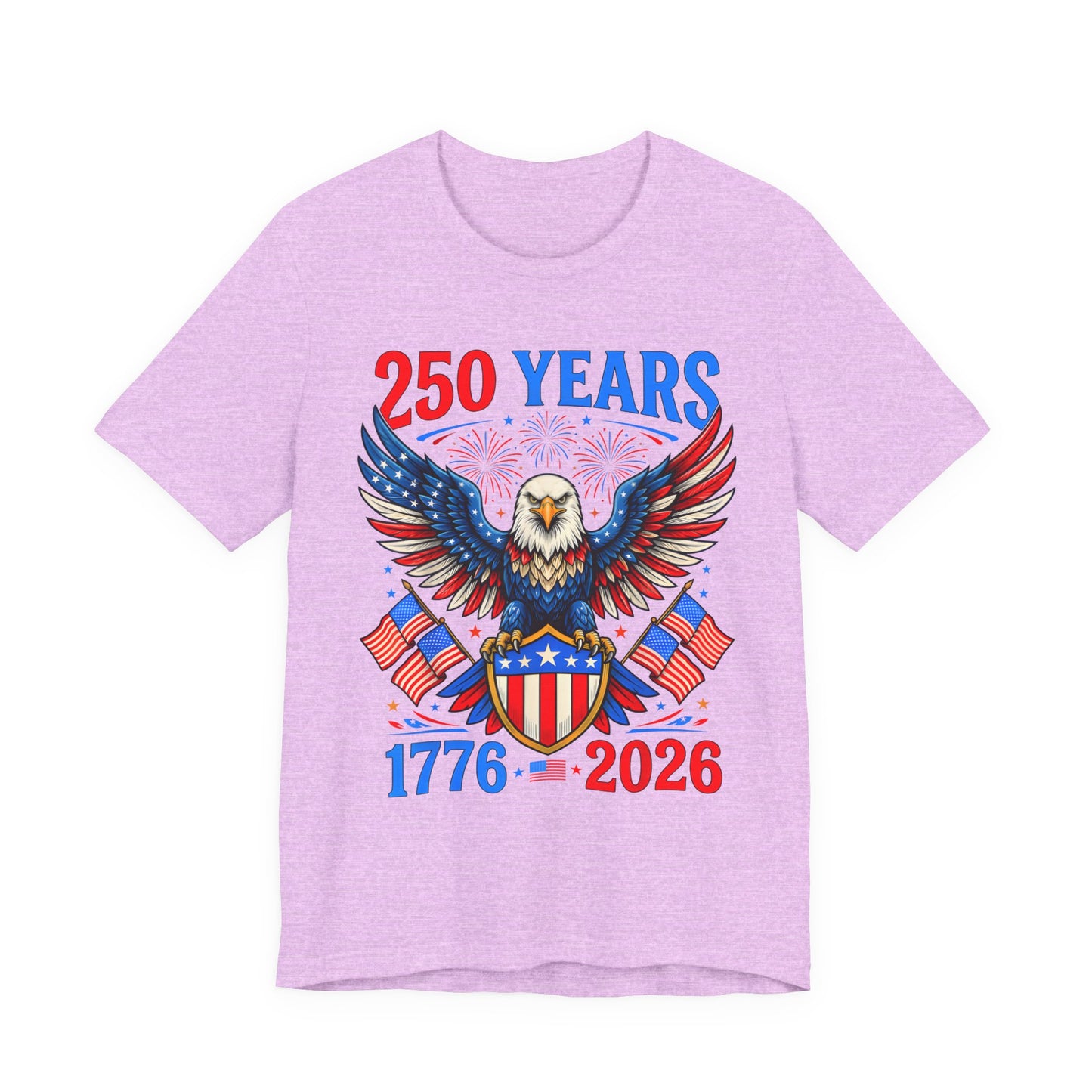 250 Years 1776–2026 Eagle Patriotic T-Shirt — American Bicentennial Celebration Tee