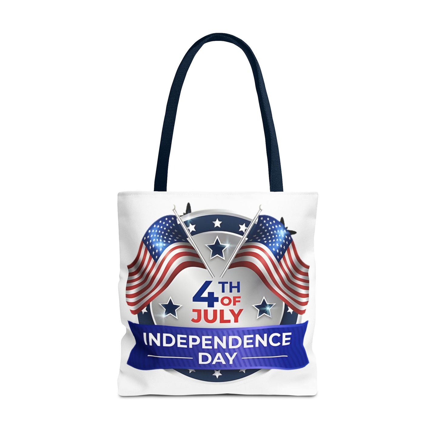 Independence Day Tote Bag — 4th of July American Flag Canvas Tote