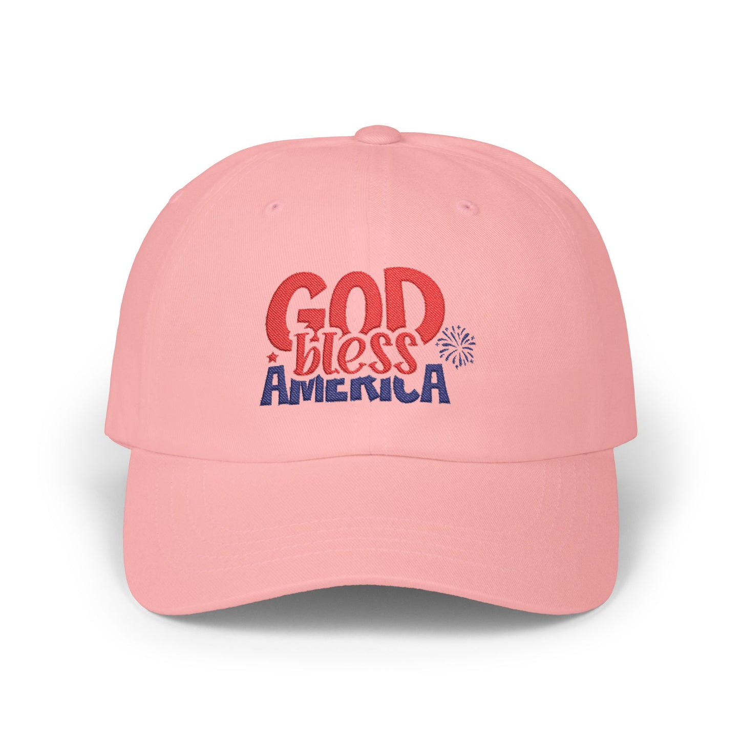 God Bless America Embroidered Dad Cap