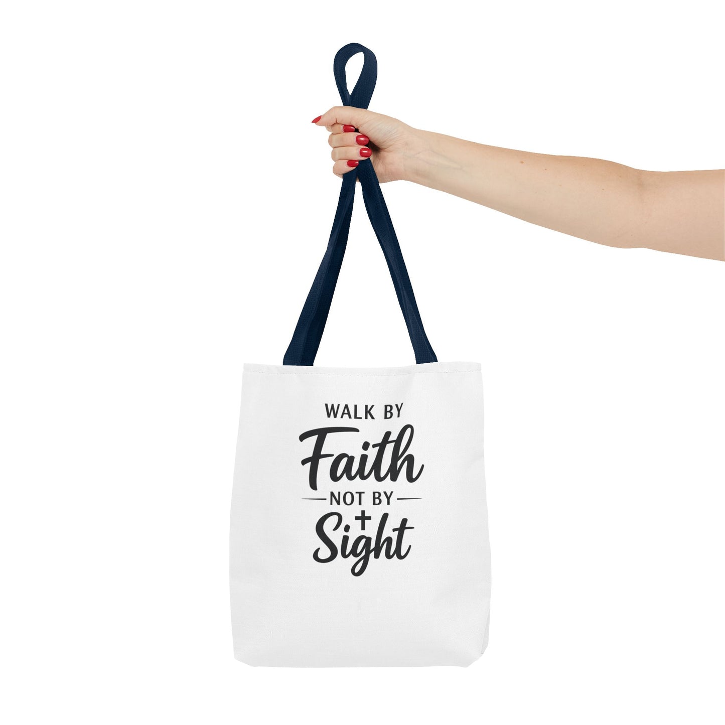 Faith Tote Bag — "Walk by Faith Not by Sight" Inspirational Canvas Tote
